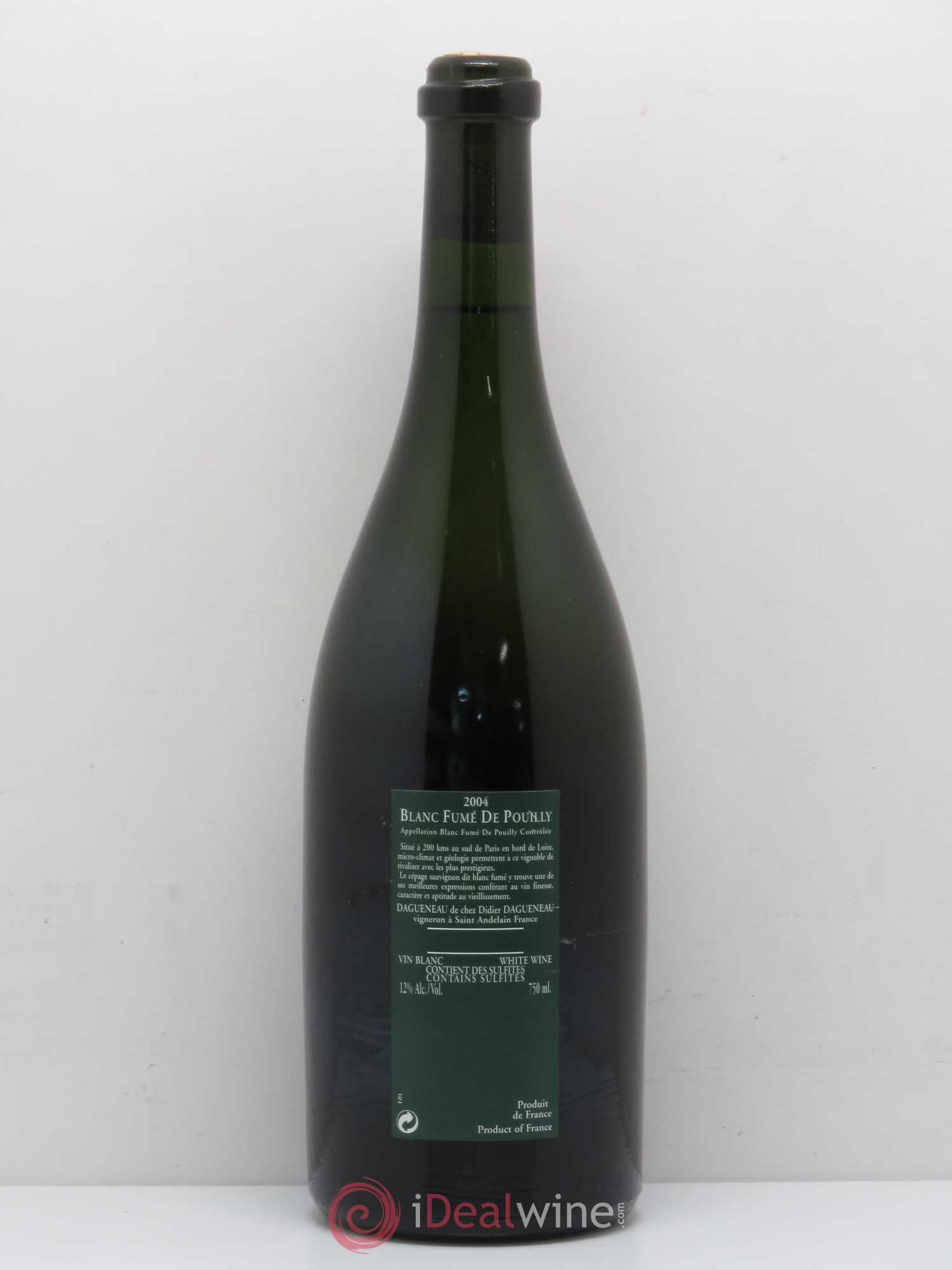 Vin de France (anciennement Pouilly-Fumé) Silex Dagueneau (Domaine Didier - Louis-Benjamin) 2004 - Lot de 1 bouteille - 1