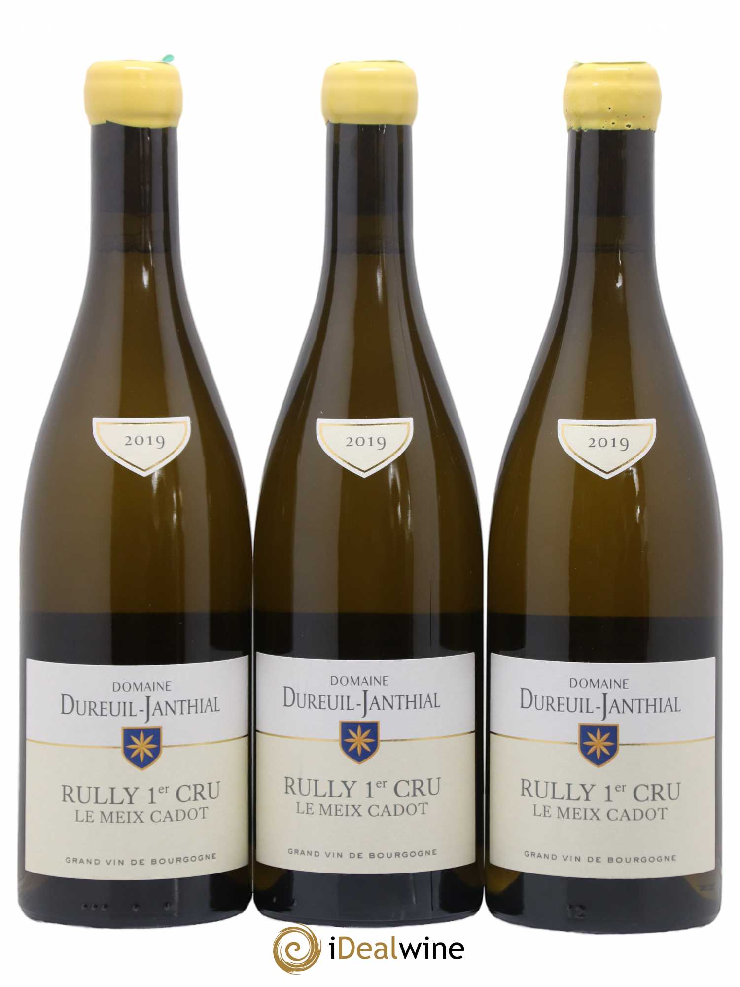 Rully 1er Cru Le Meix Cadot Vincent Dureuil-Janthial 2019 - Lot de 3 bouteilles - 0