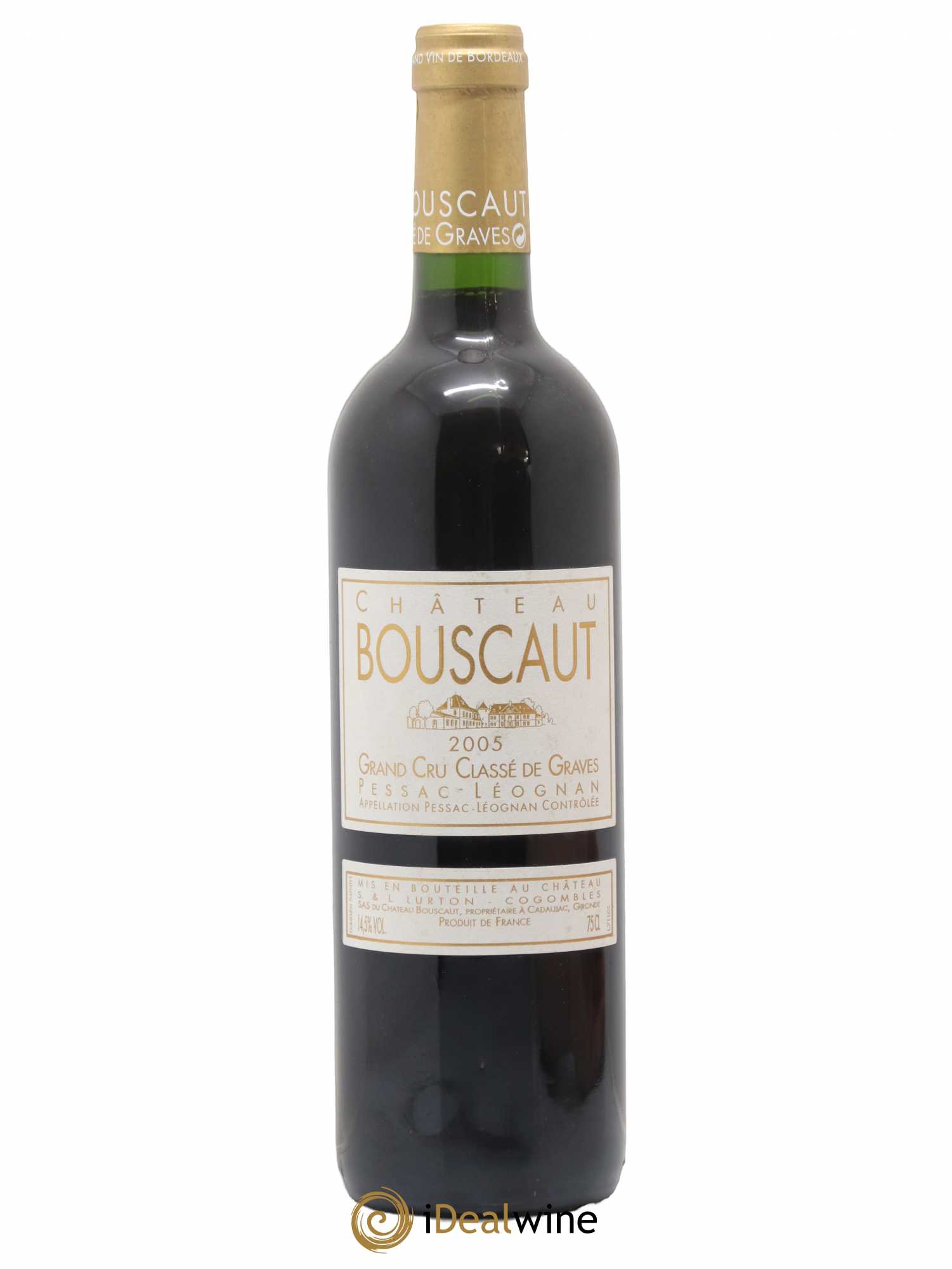 Château Bouscaut Cru Classé de Graves 2005 - Lot de 1 bouteille - 0