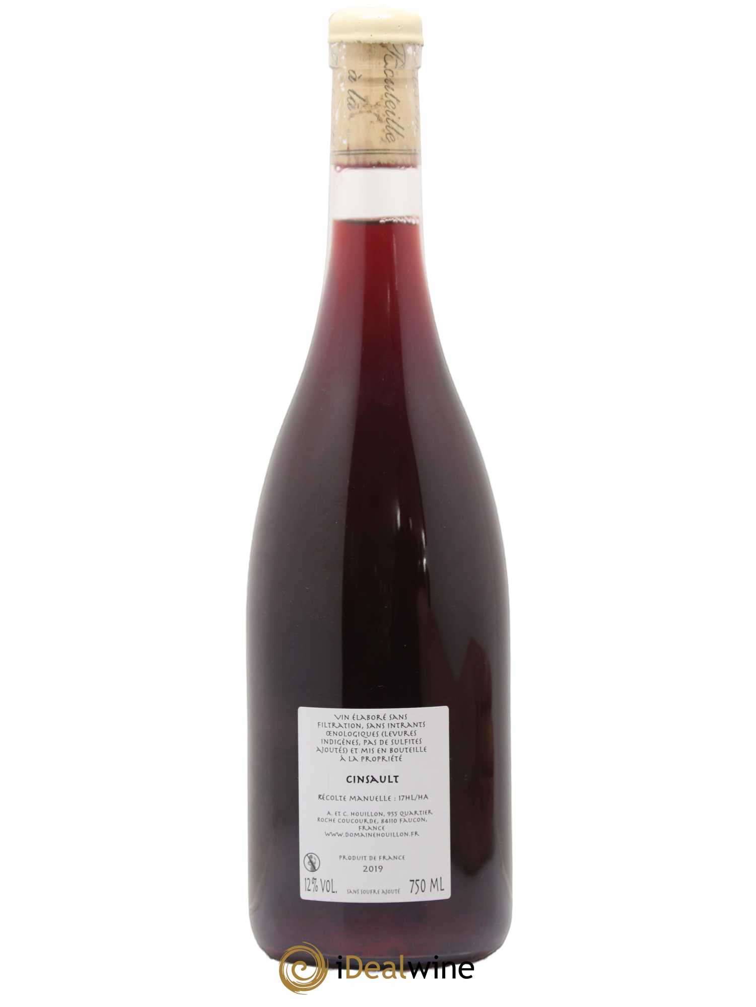 Vin de France Cinsault Aurélien et Charlotte Houillon 2019 - Lot de 1 bouteille - 1