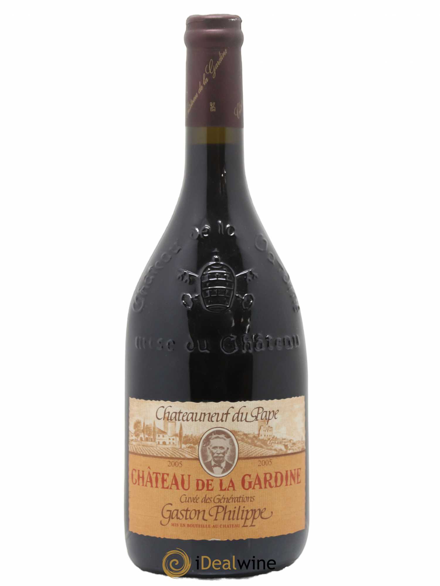Châteauneuf-du-Pape Château de La Gardine Cuvée des Générations Gaston Philippe Famille Brunel 2005 - Lot de 1 bouteille - 0