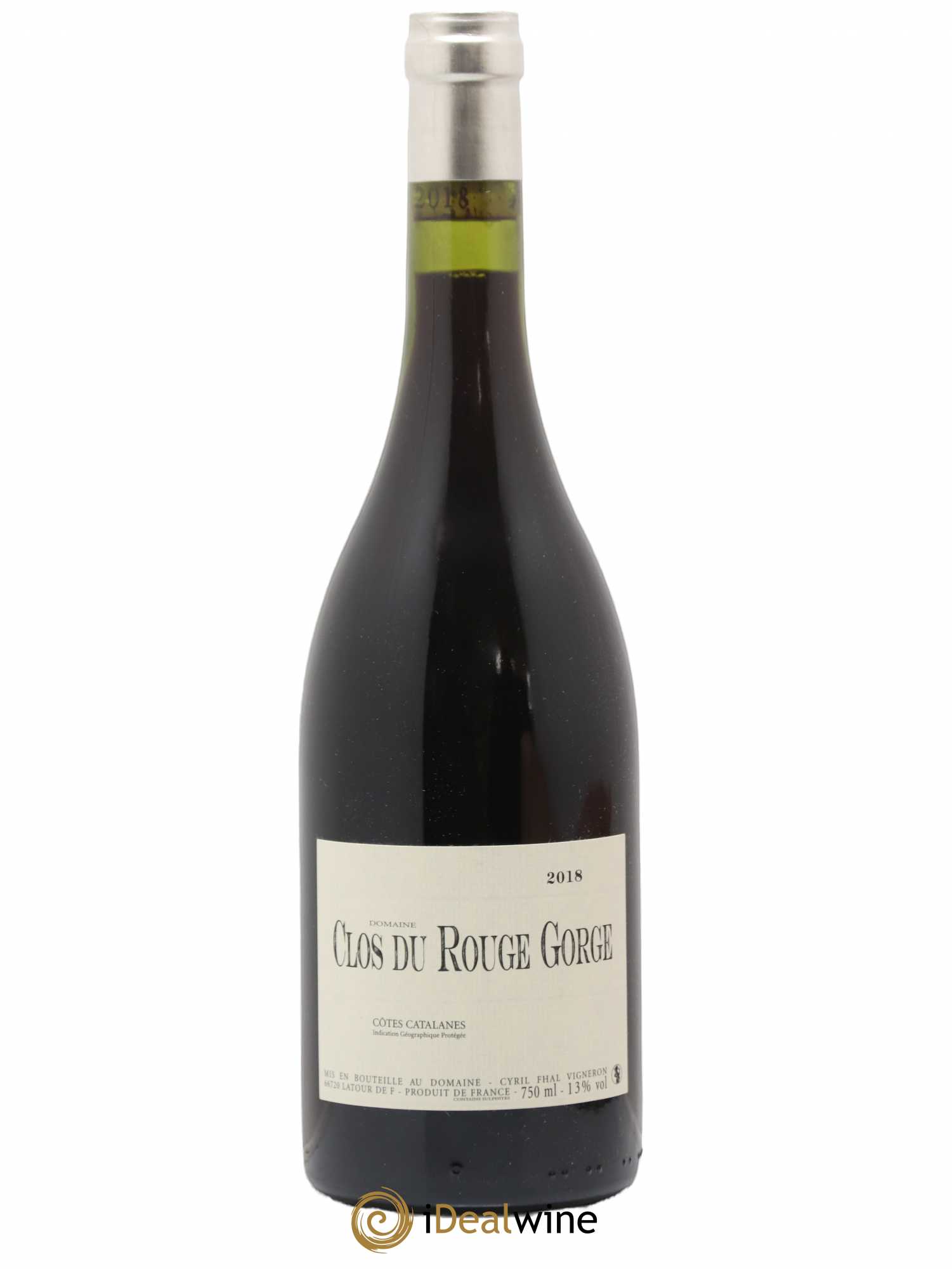 Côtes Catalanes Clos du Rouge Gorge Vieilles Vignes Cyril Fhal 2018 - Lot de 1 bouteille - 0