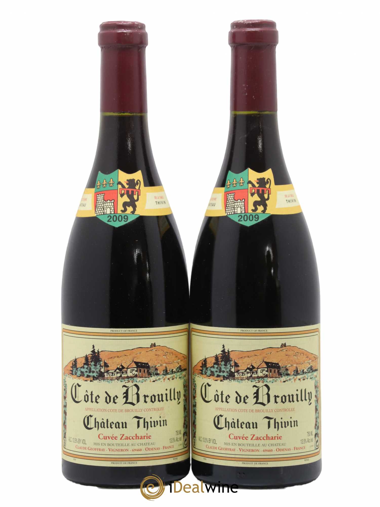 Côte de Brouilly Cuvée Zaccharie Château Thivin 2009 - Lot de 2 bouteilles - 0