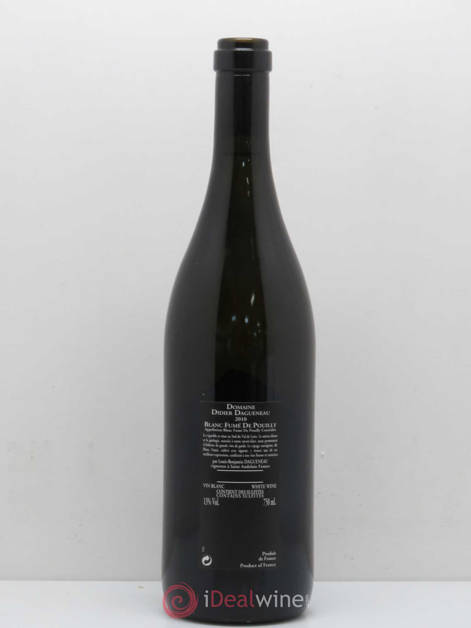 Vin de France (anciennement Pouilly-Fumé) Silex Dagueneau (Domaine Didier - Louis-Benjamin) 2010 - Lot de 1 bouteille - 1