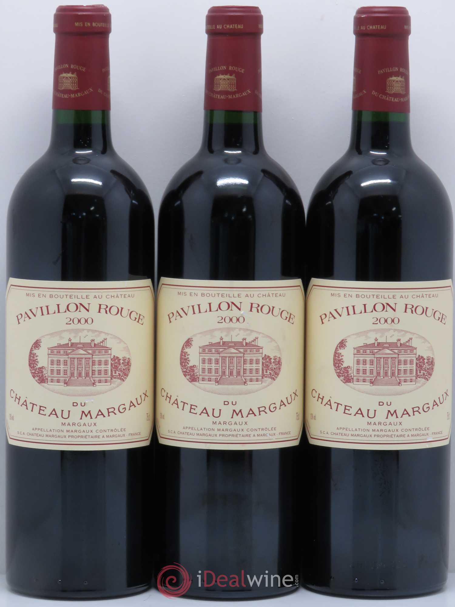 Pavillon Rouge du Château Margaux Second Vin 2000 - Lot de 3 bouteilles - 0