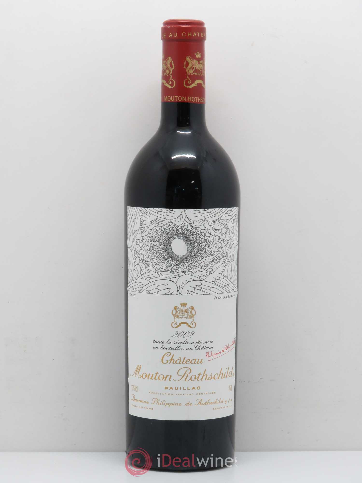 Château Mouton Rothschild 1er Grand Cru Classé 2002 - Lot de 1 bouteille - 0
