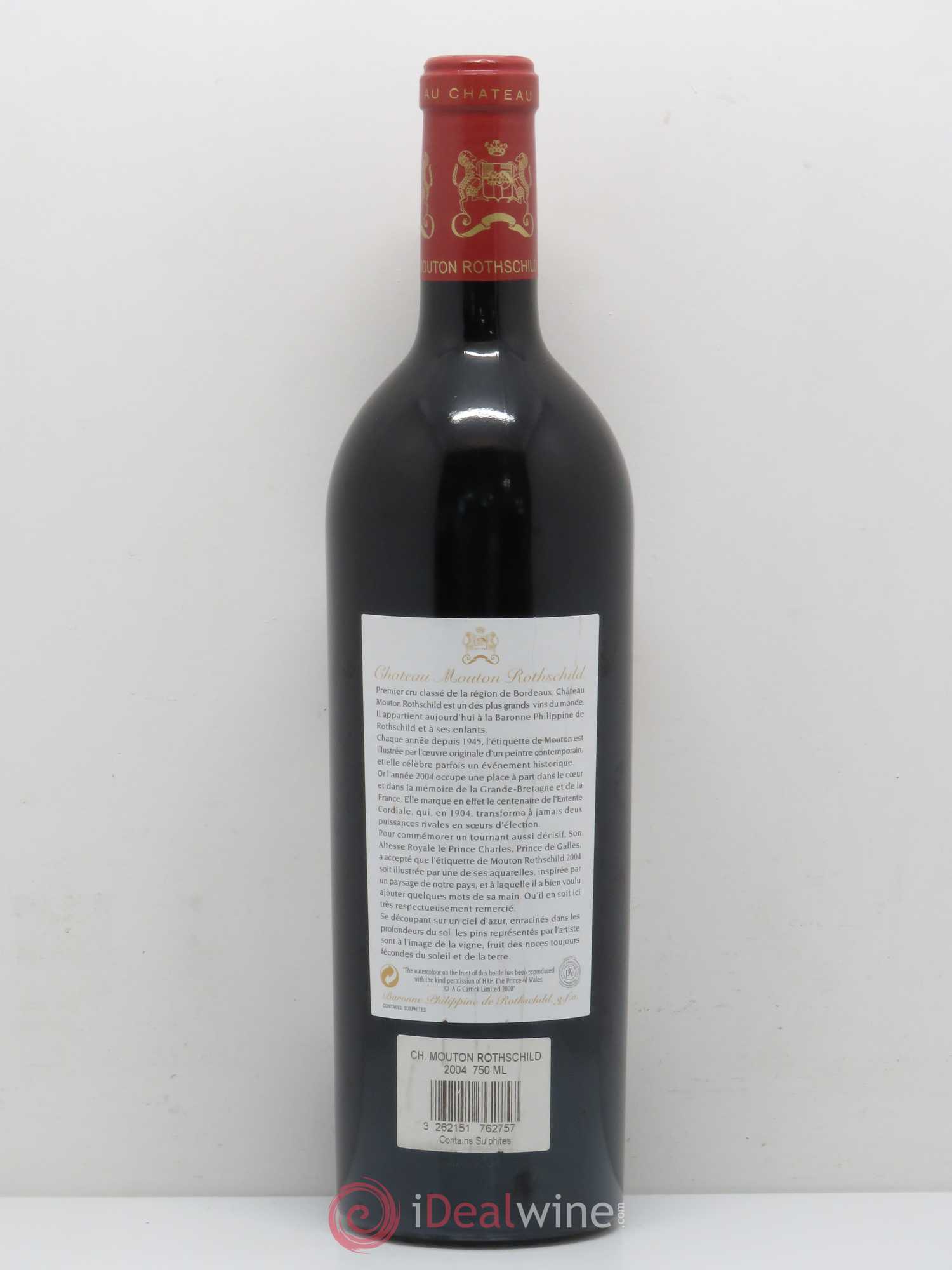 Château Mouton Rothschild 1er Grand Cru Classé 2004 - Lot de 1 bouteille - 1