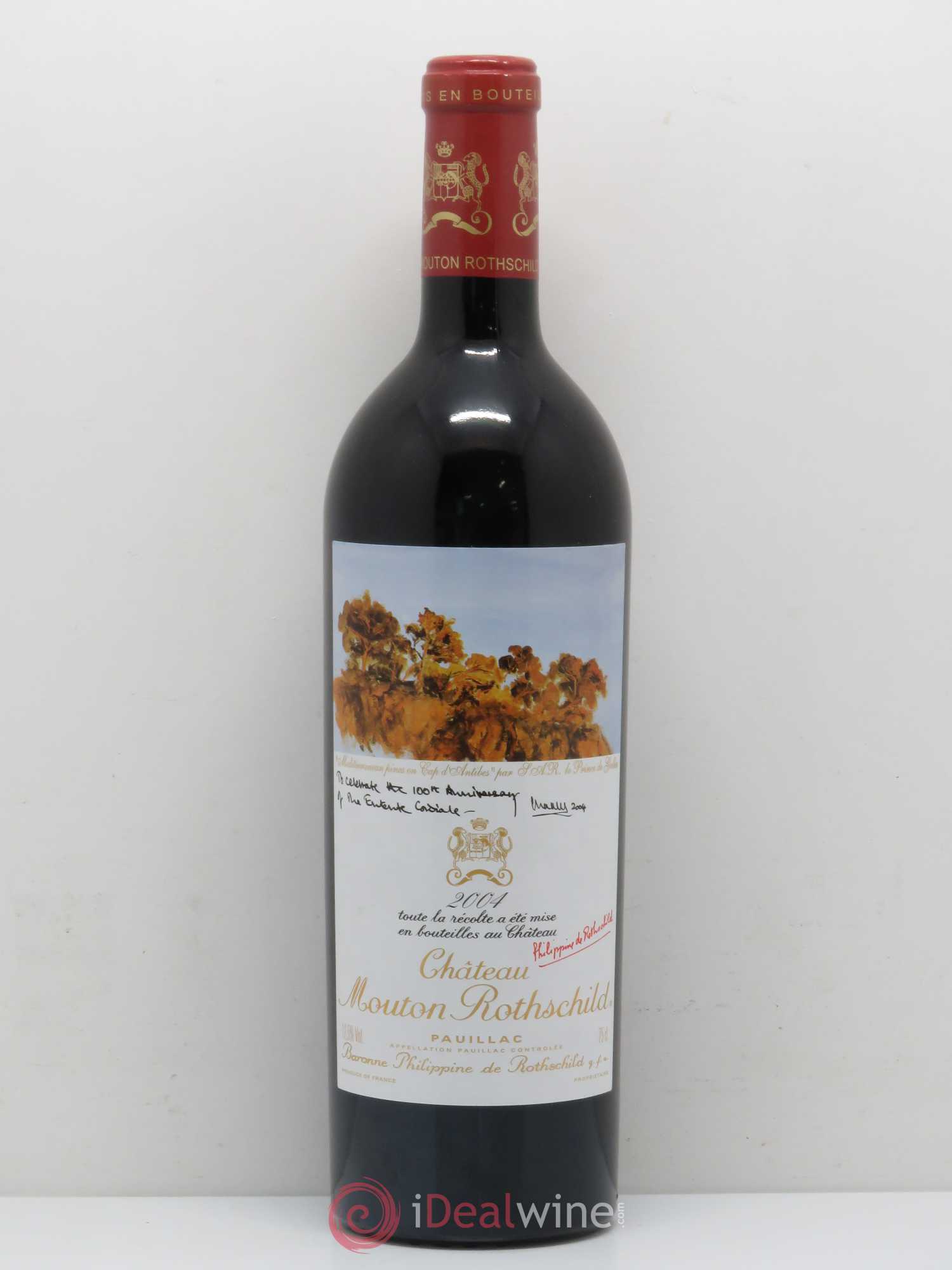 Château Mouton Rothschild 1er Grand Cru Classé 2004 - Lot de 1 bouteille - 0