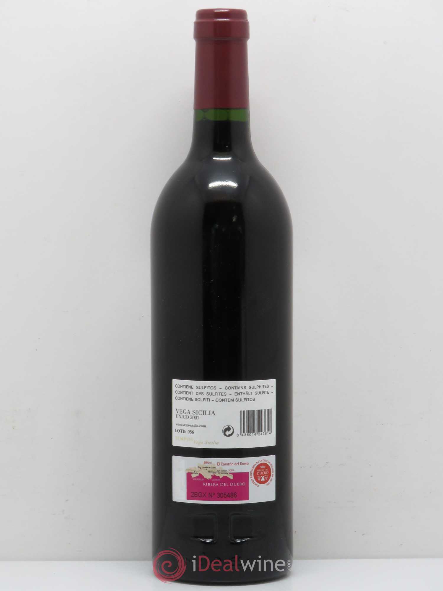 Ribera Del Duero DO Vega Sicilia Unico Famille Alvarez 2007 - Lot de 1 bouteille - 1