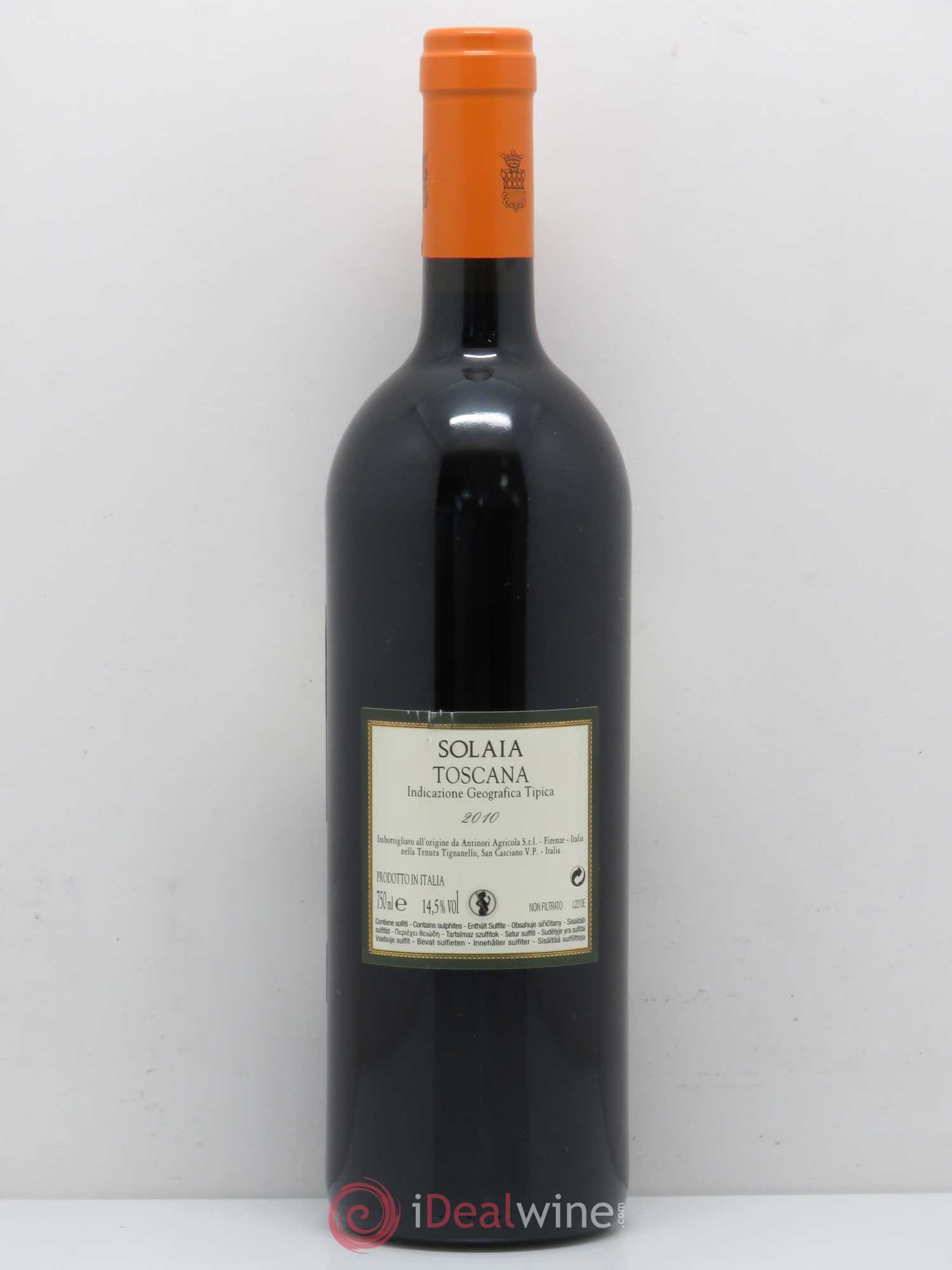 Toscana IGT Solaia Tenuta Tignanello - Marchesi Antinori 2010 - Lot de 1 bouteille - 1