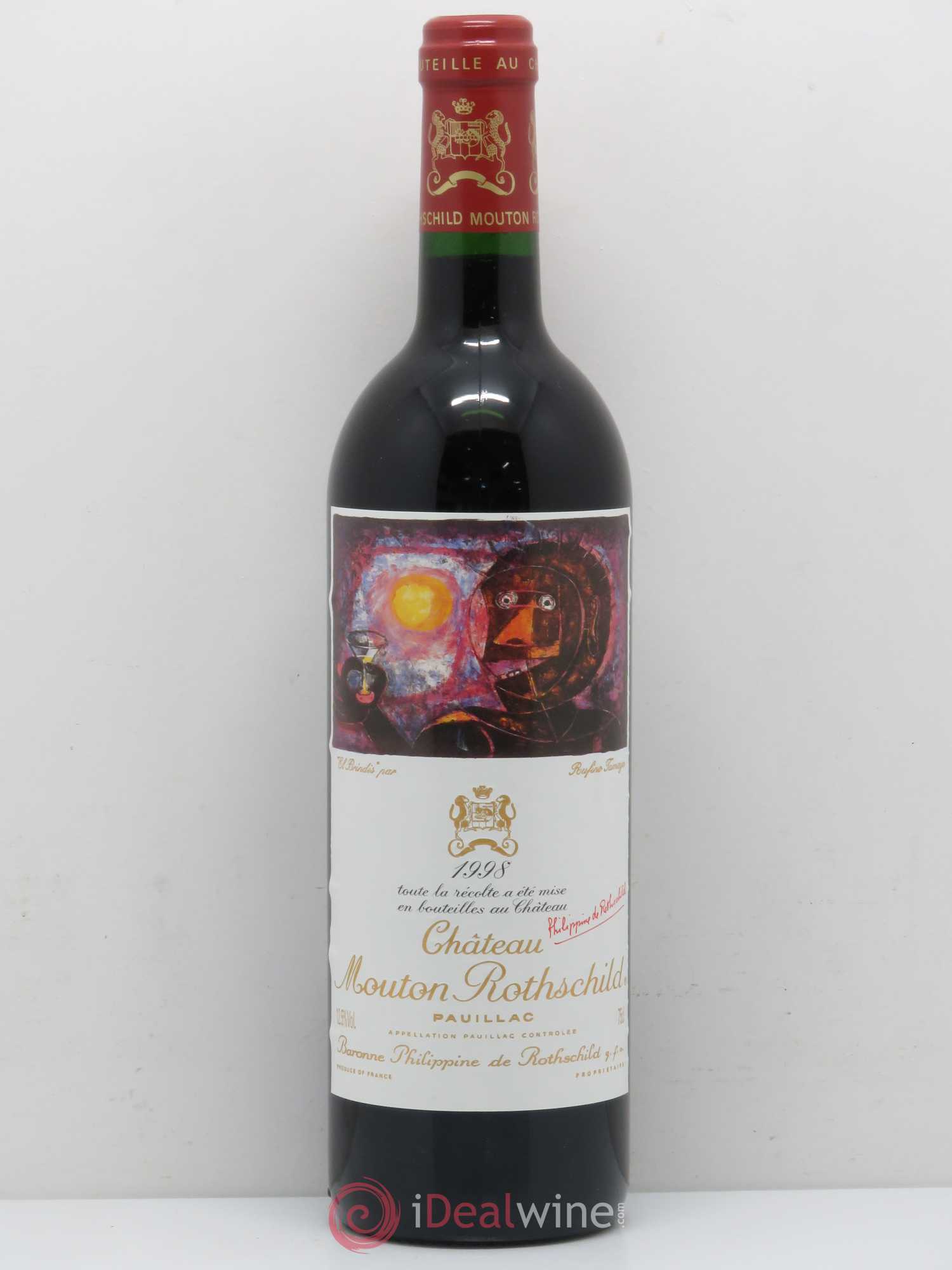 Château Mouton Rothschild 1er Grand Cru Classé 1998 - Lot de 1 bouteille - 0