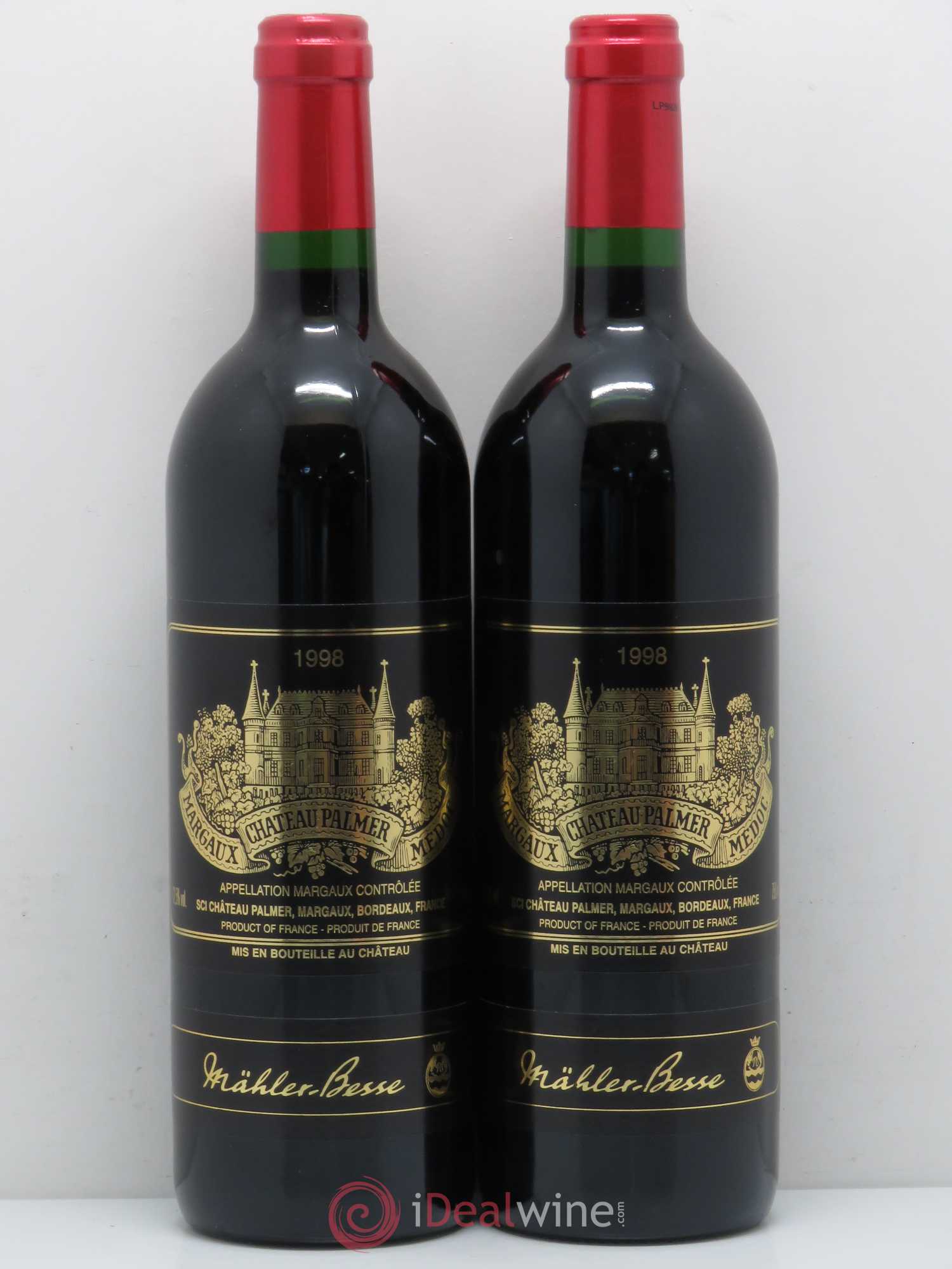 Château Palmer 3ème Grand Cru Classé 1998 - Lot de 2 bouteilles - 0