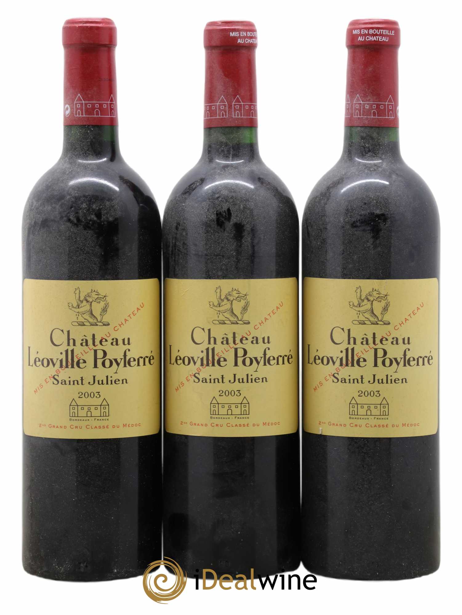 Château Léoville Poyferré 2ème Grand Cru Classé 2003 - Lot de 3 bouteilles - 0