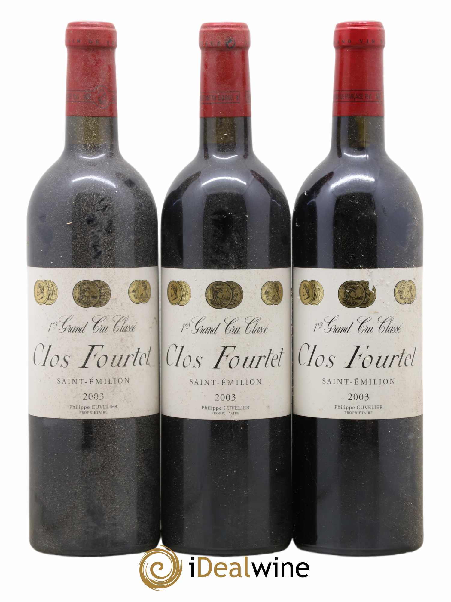 Clos Fourtet 1er Grand Cru Classé B 2003 - Lot de 3 bouteilles - 0