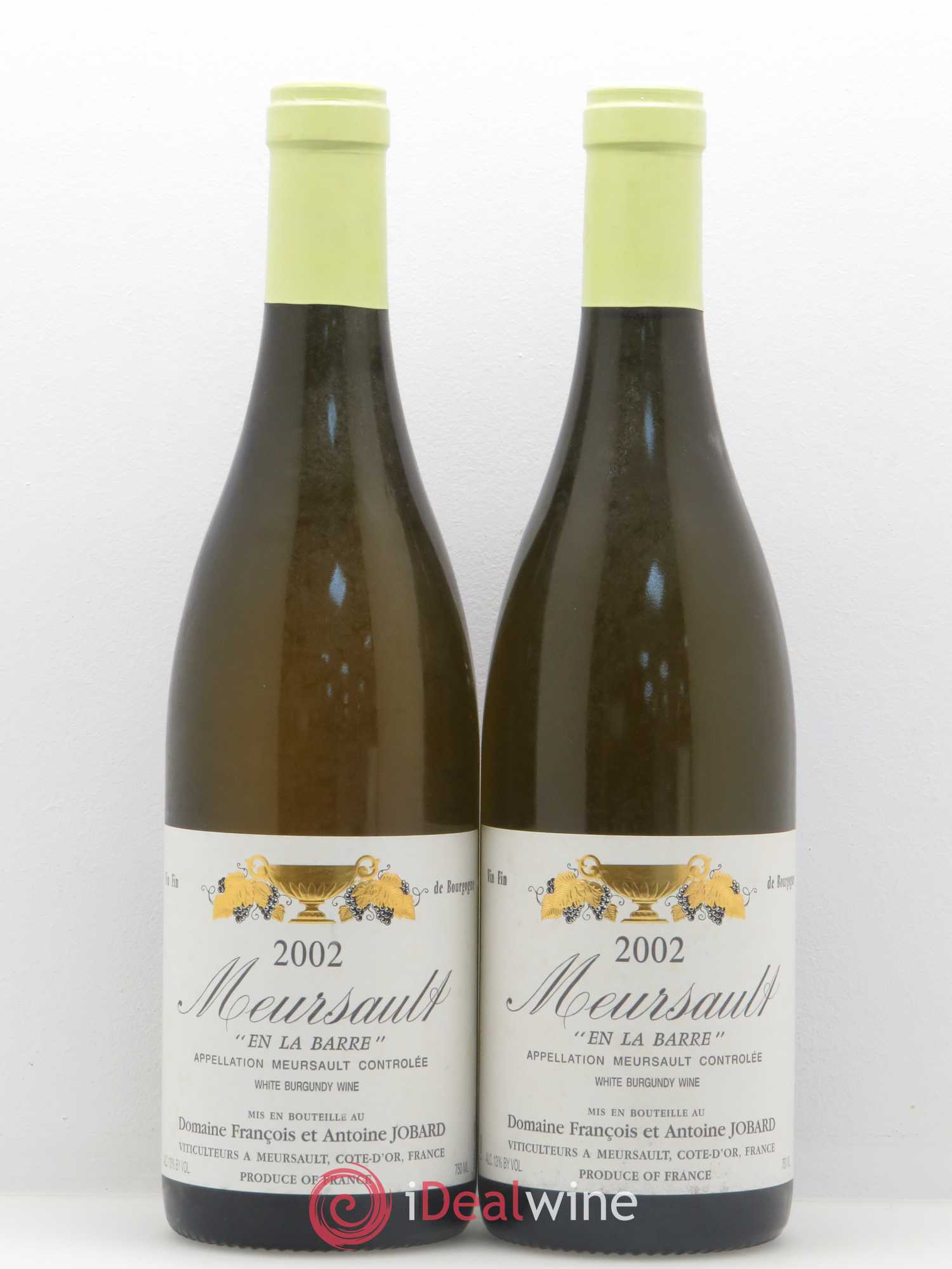 Meursault En la Barre François et Antoine Jobard (Domaine) 2002 - Lot de 2 bouteilles - 0