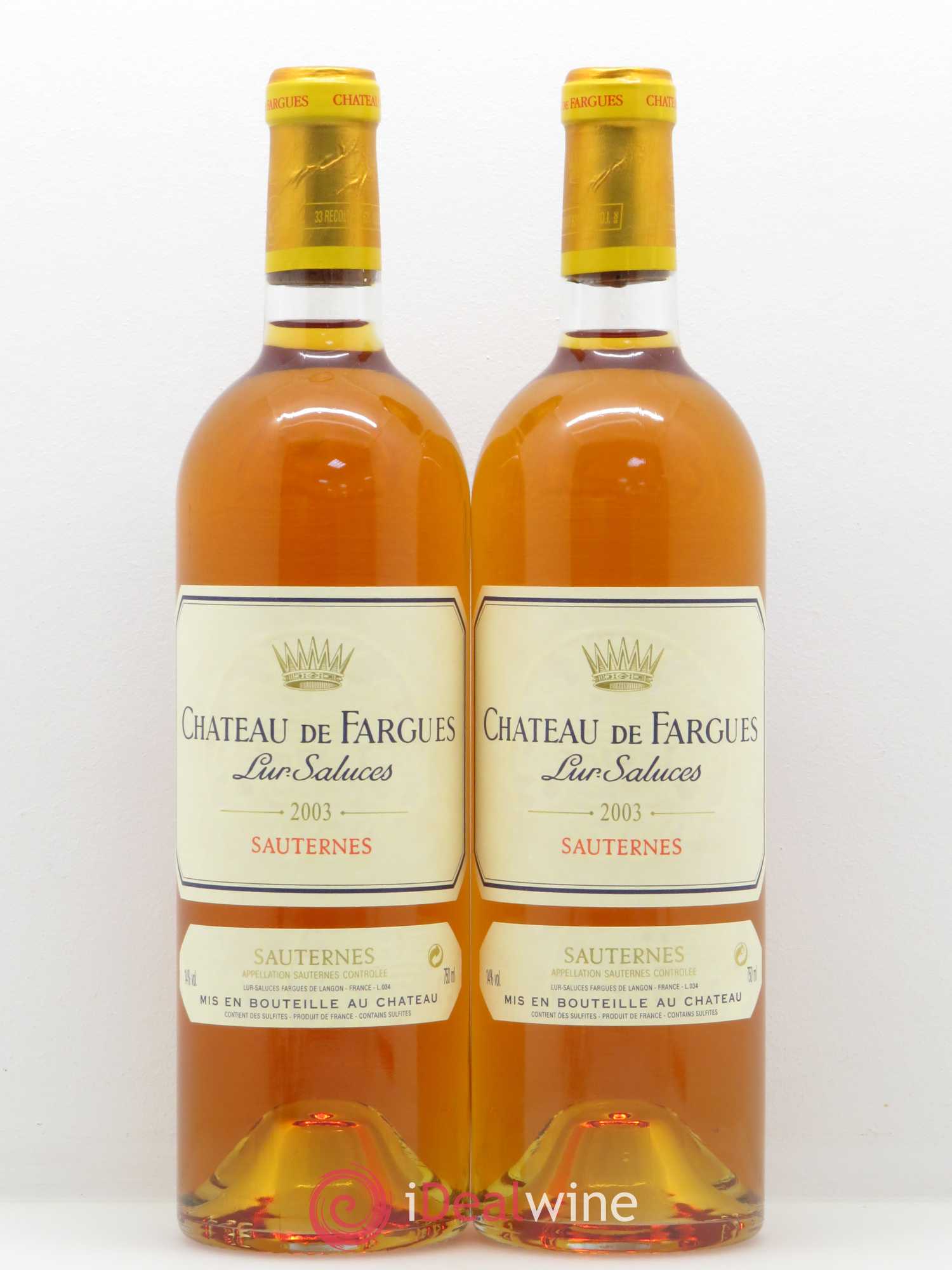 Château de Fargues 2003 - Lotto di 2 bottiglie - 0