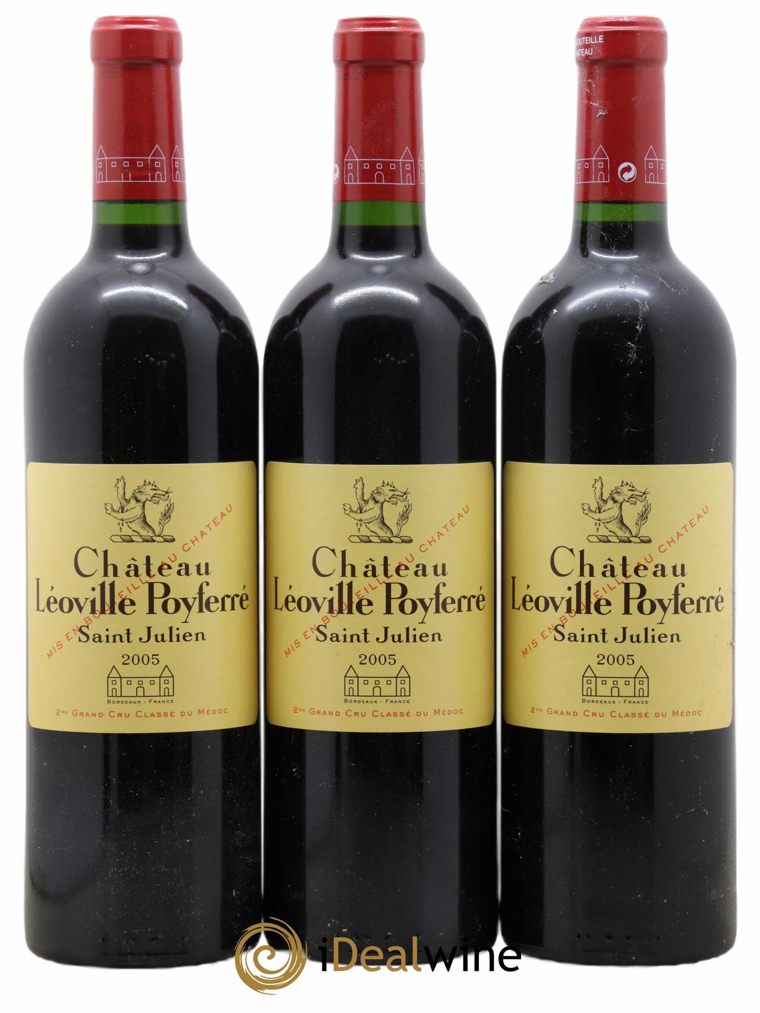 Château Léoville Poyferré 2ème Grand Cru Classé 2005 - Lot de 3 bouteilles - 0