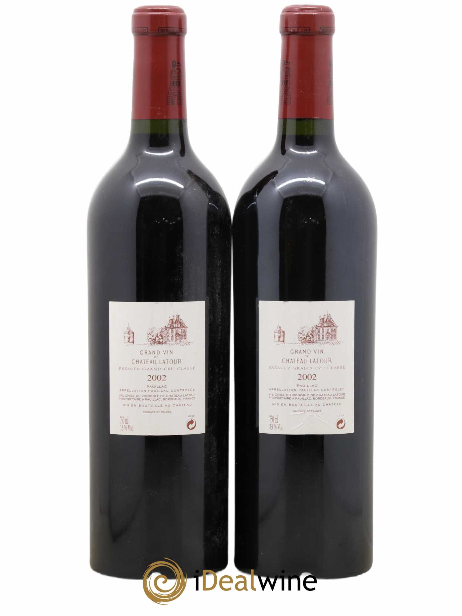 Château Latour 1er Grand Cru Classé 2002 - Lot de 2 bouteilles - 1