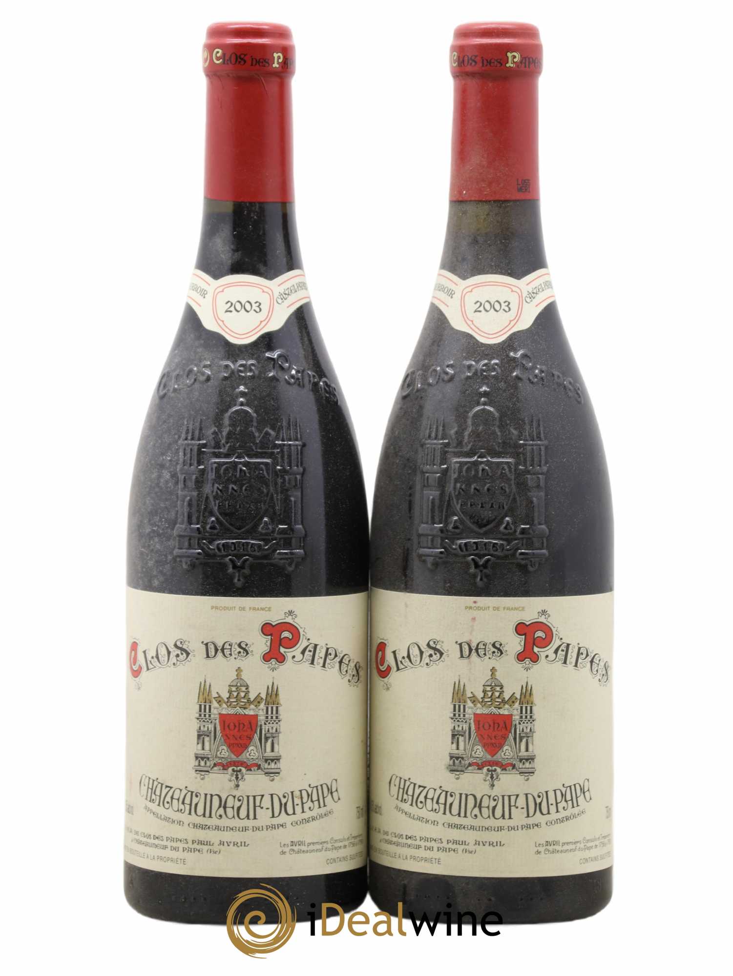 Châteauneuf-du-Pape Clos des Papes - Paul Avril 2003 - Lot de 2 bouteilles - 0