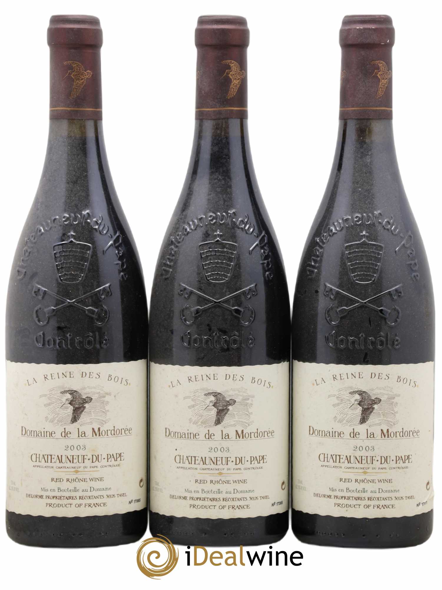 Châteauneuf-du-Pape Cuvée de la Reine des Bois La Mordorée (Domaine de) 2003 - Lot de 3 bouteilles - 0