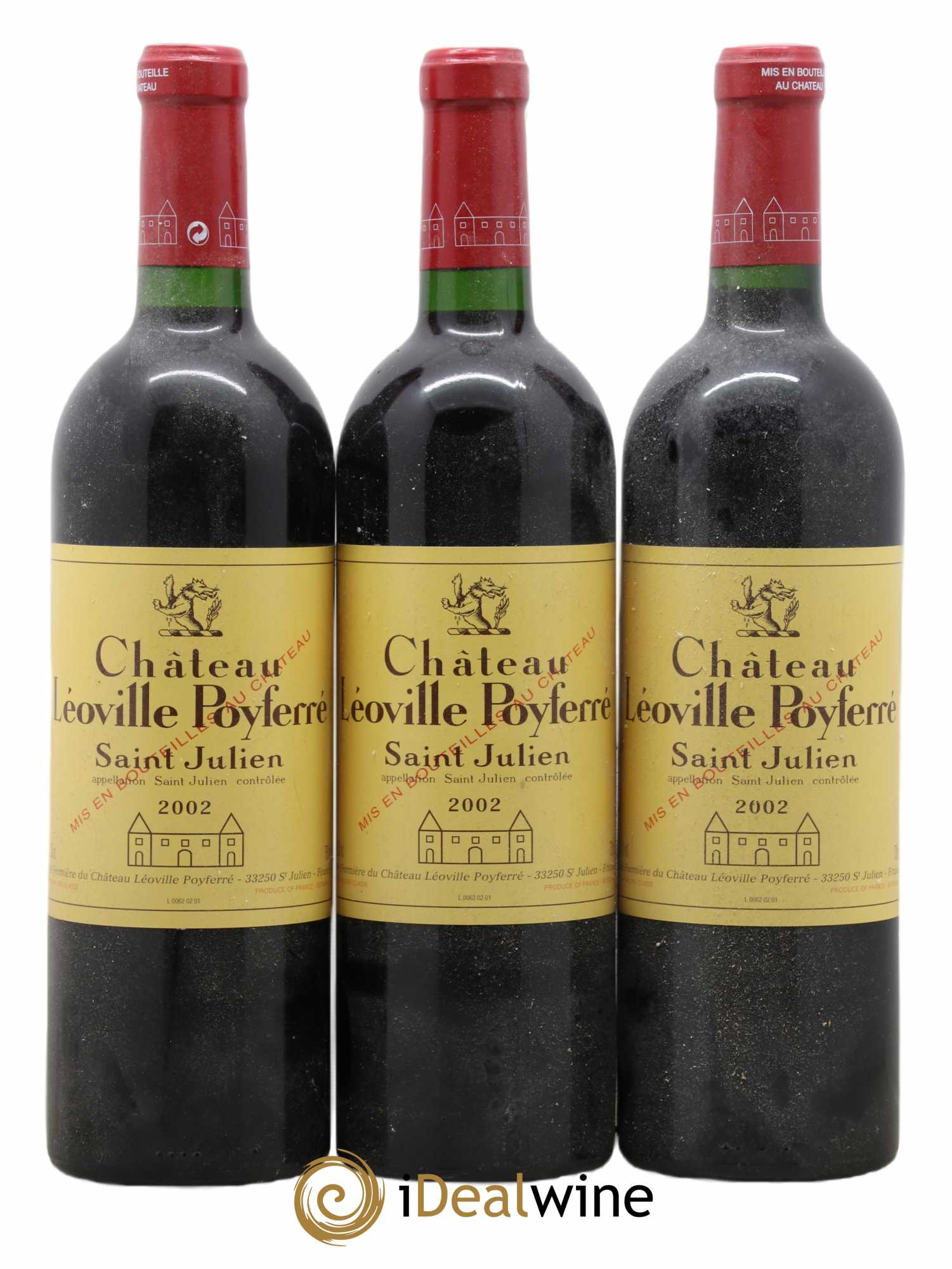 Château Léoville Poyferré 2ème Grand Cru Classé 2002 - Lot de 3 bouteilles - 0