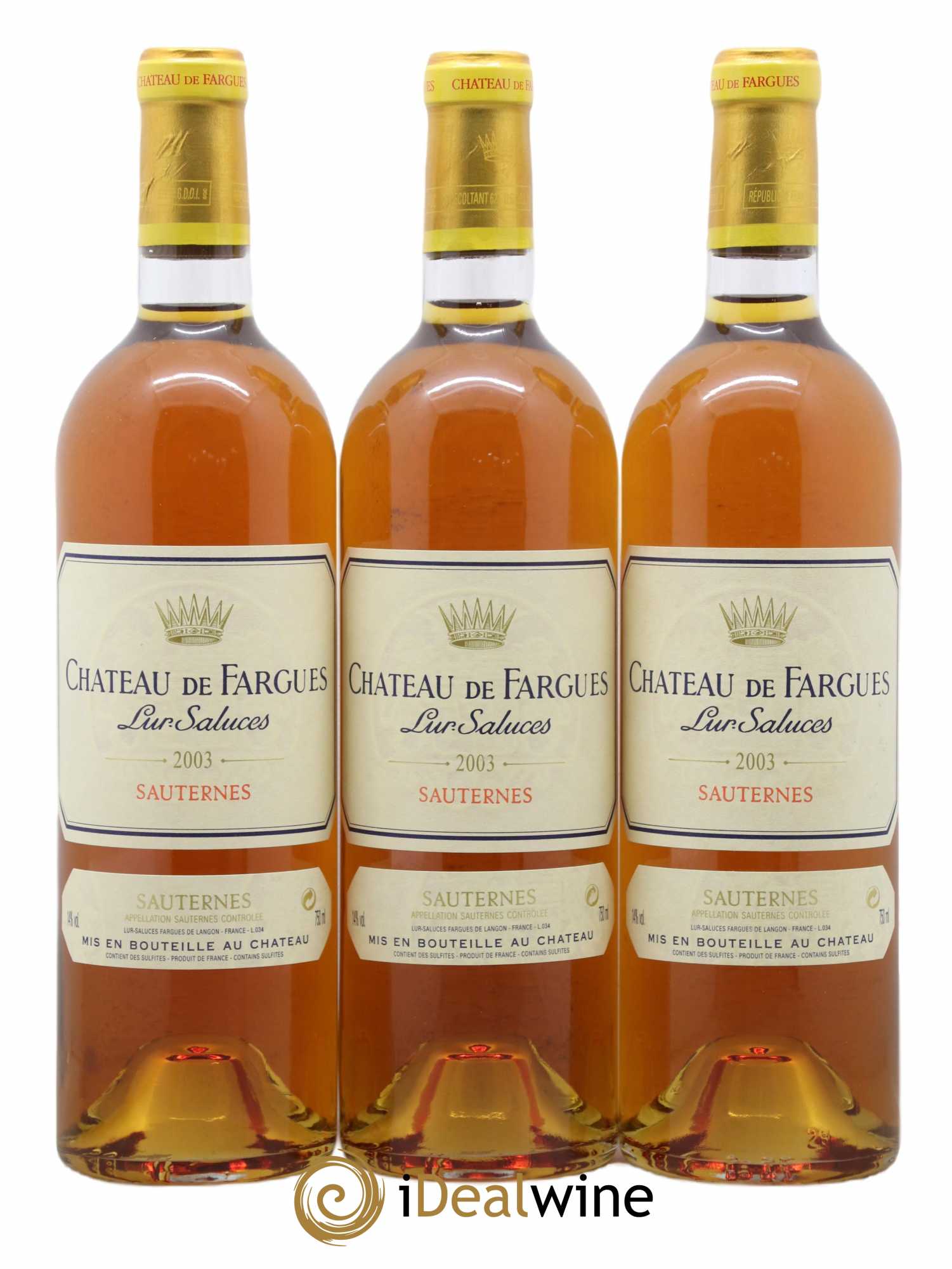 Château de Fargues 2003 - Lotto di 3 bottiglie - 0