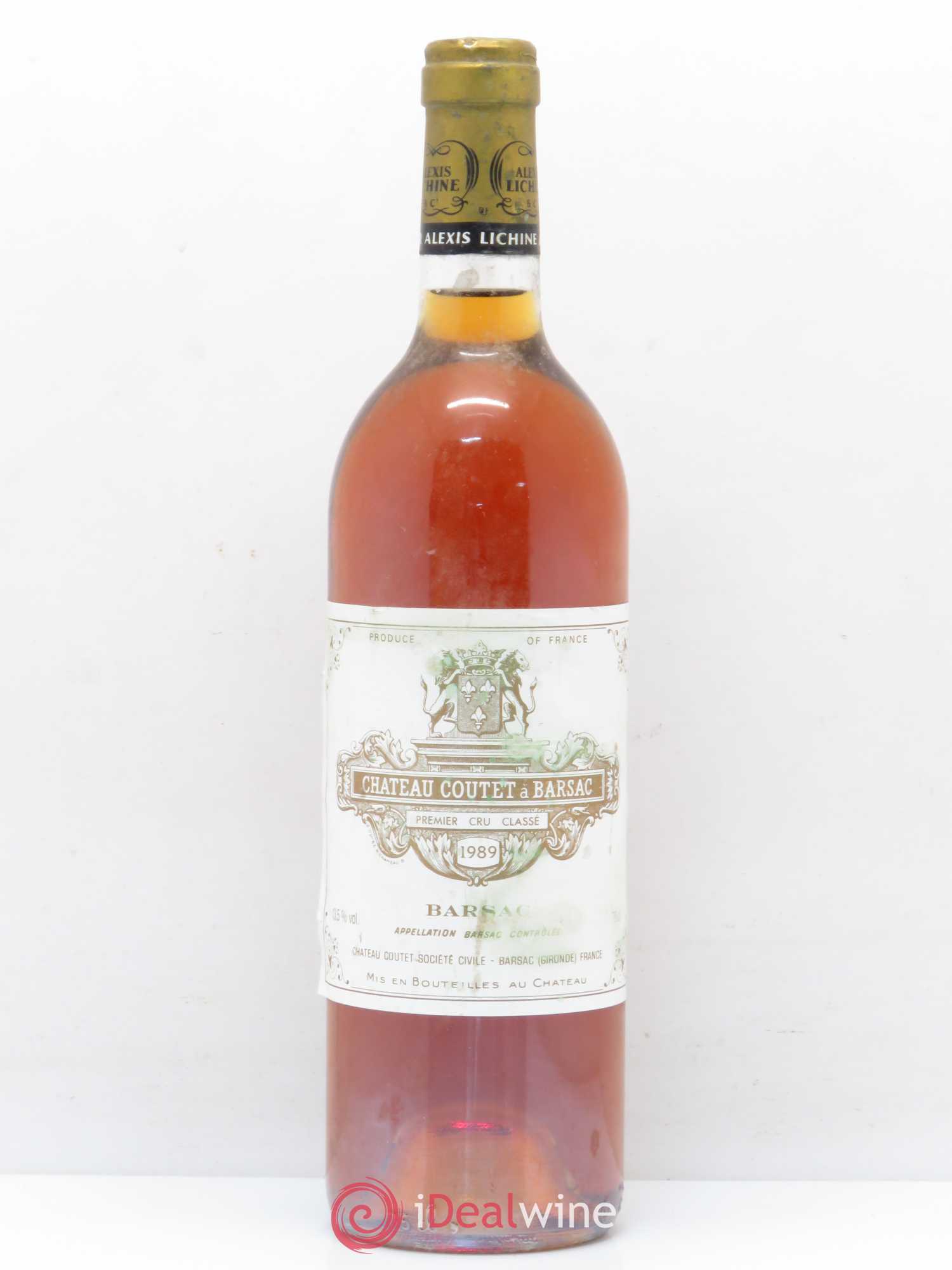 Château Coutet 1er Grand Cru Classé 1989 - Lotto di 1 bottiglia - 0