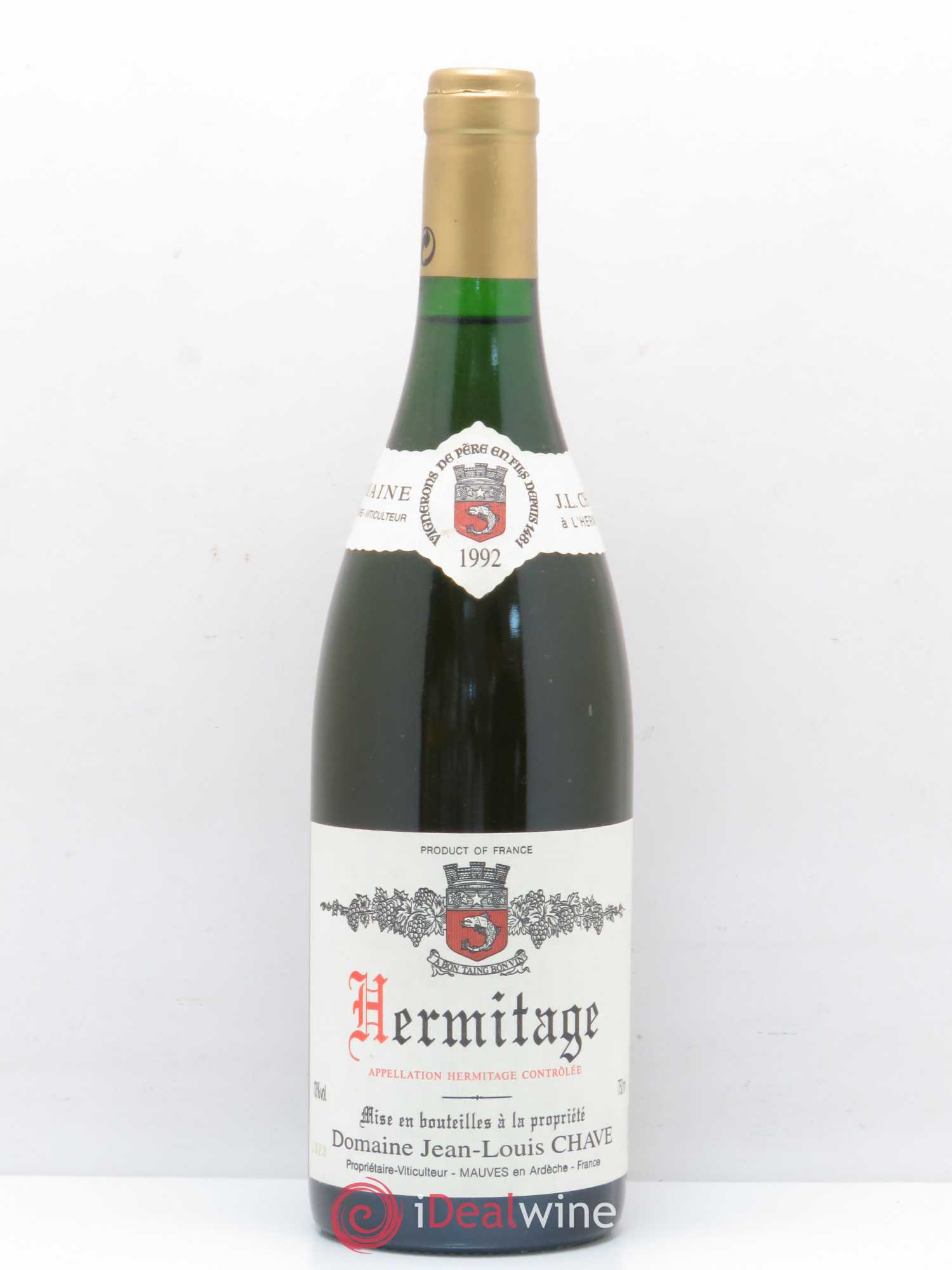 Hermitage Jean-Louis Chave 1992 - Lot de 1 bouteille - 0