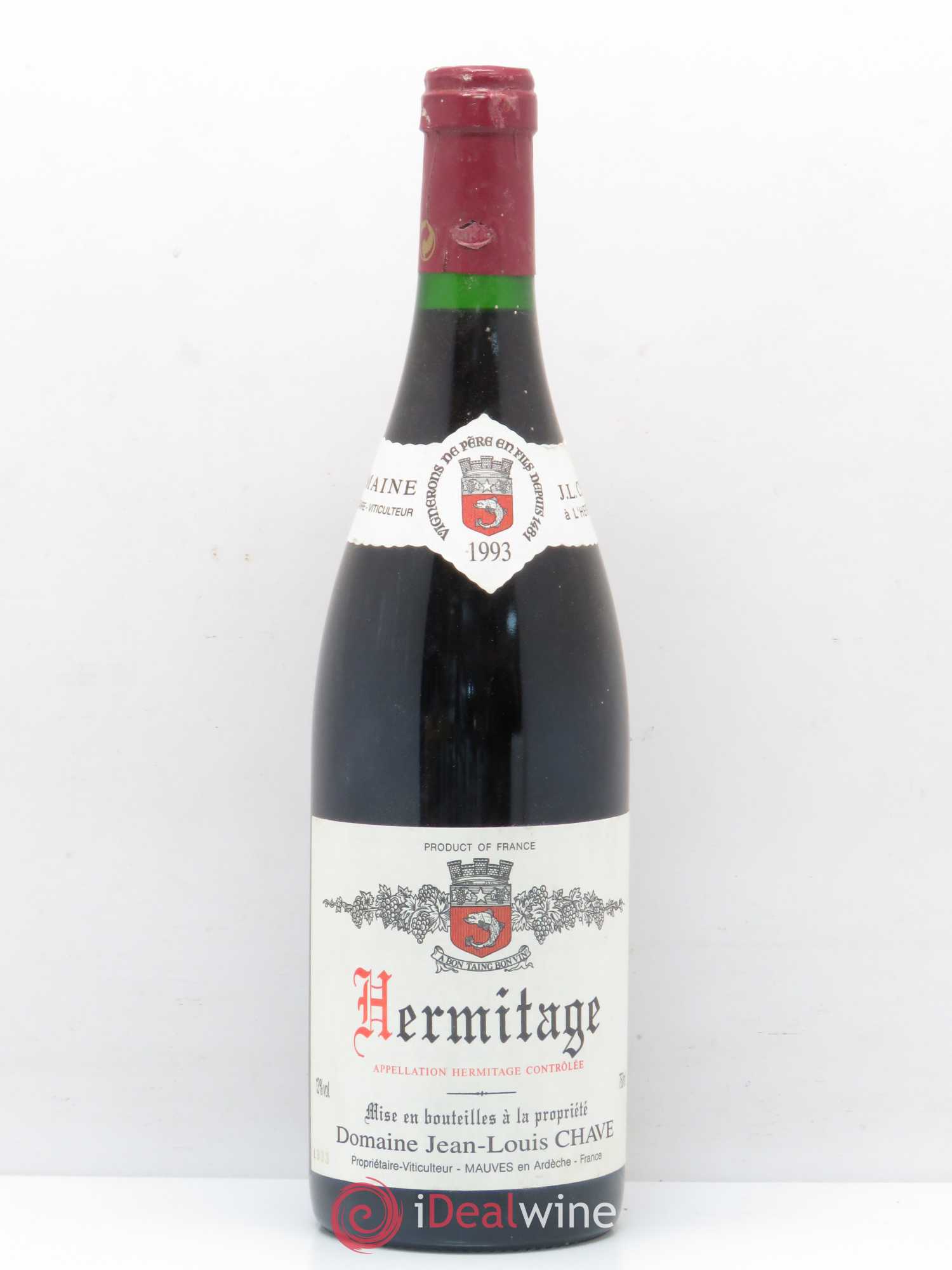Hermitage Jean-Louis Chave 1993 - Lot de 1 bouteille - 0
