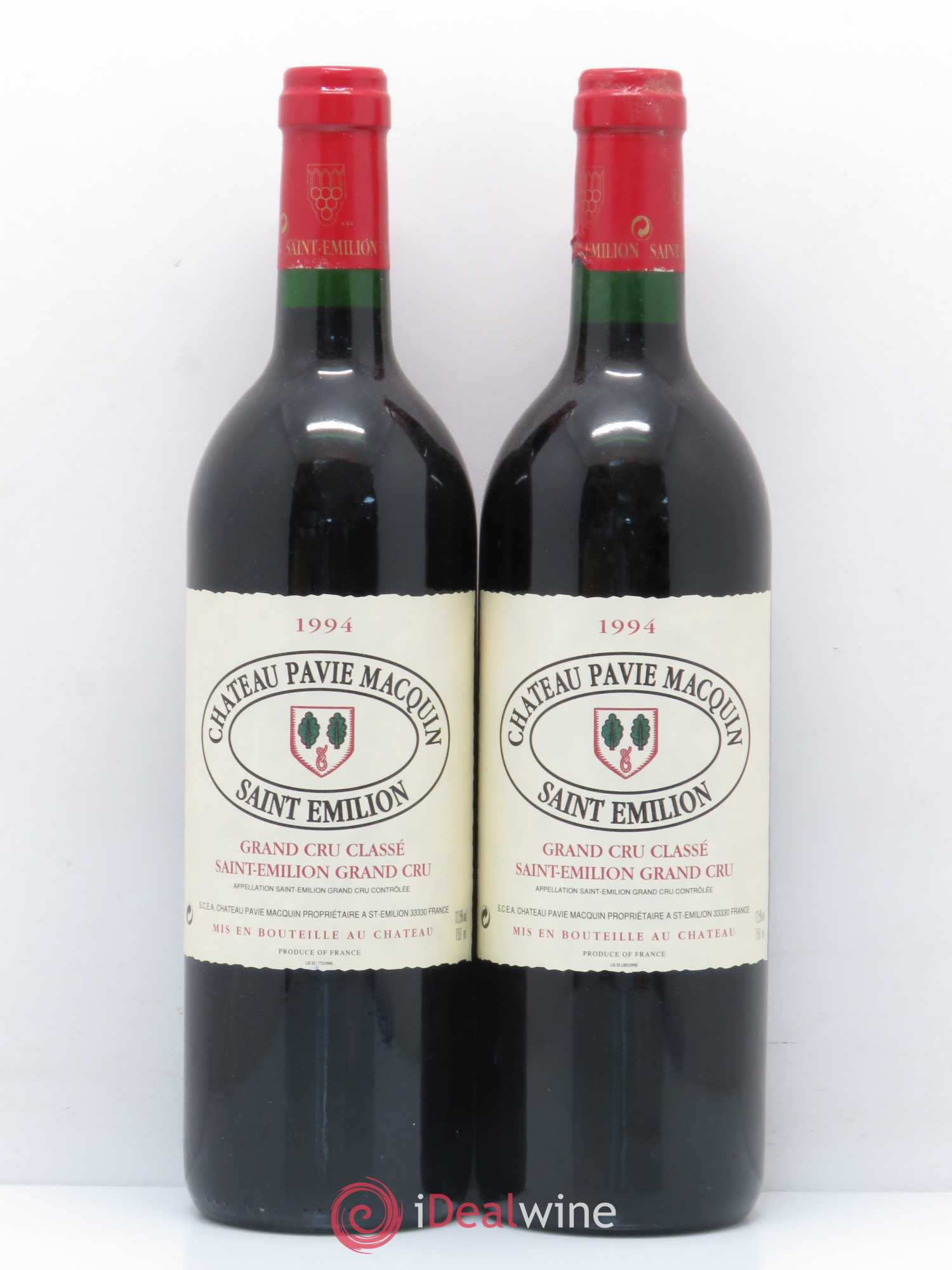 Château Pavie Macquin 1er Grand Cru Classé B 1994 - Lot de 2 bouteilles - 0
