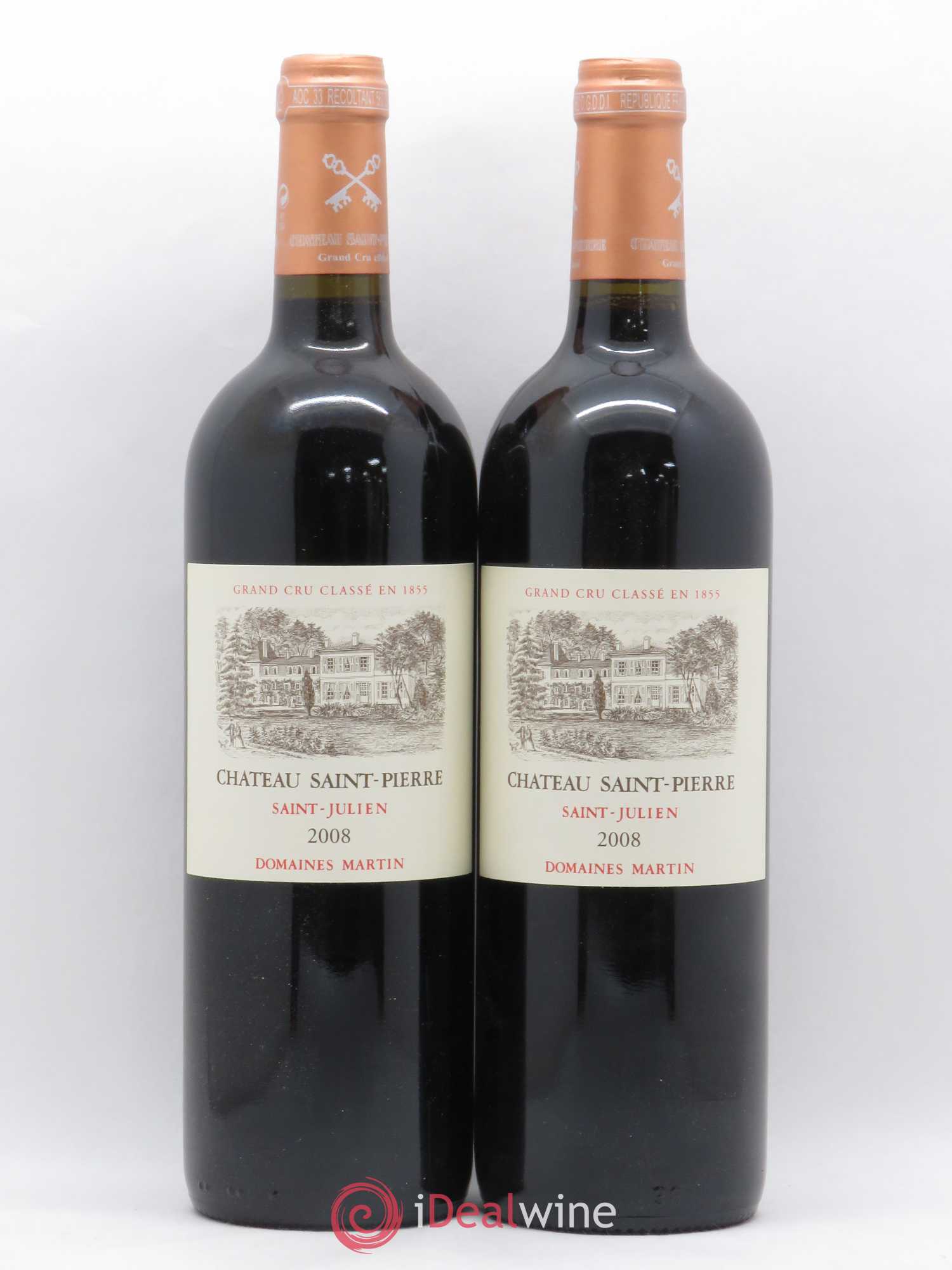 Château Saint-Pierre 4ème Grand Cru Classé 2008 - Lot de 2 bouteilles - 0