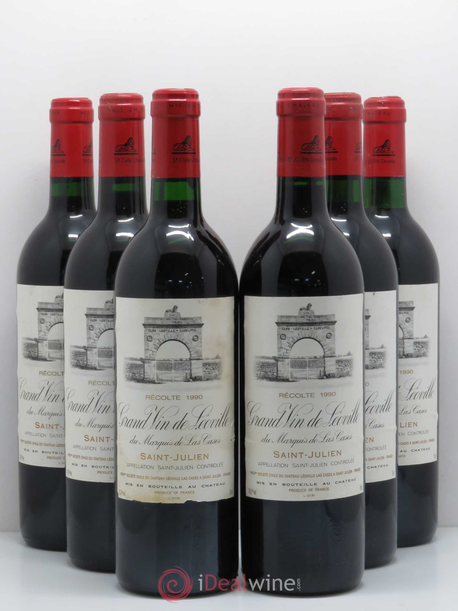 Château Léoville Las Cases 2ème Grand Cru Classé 1990 - Lot de 6 bouteilles - 0