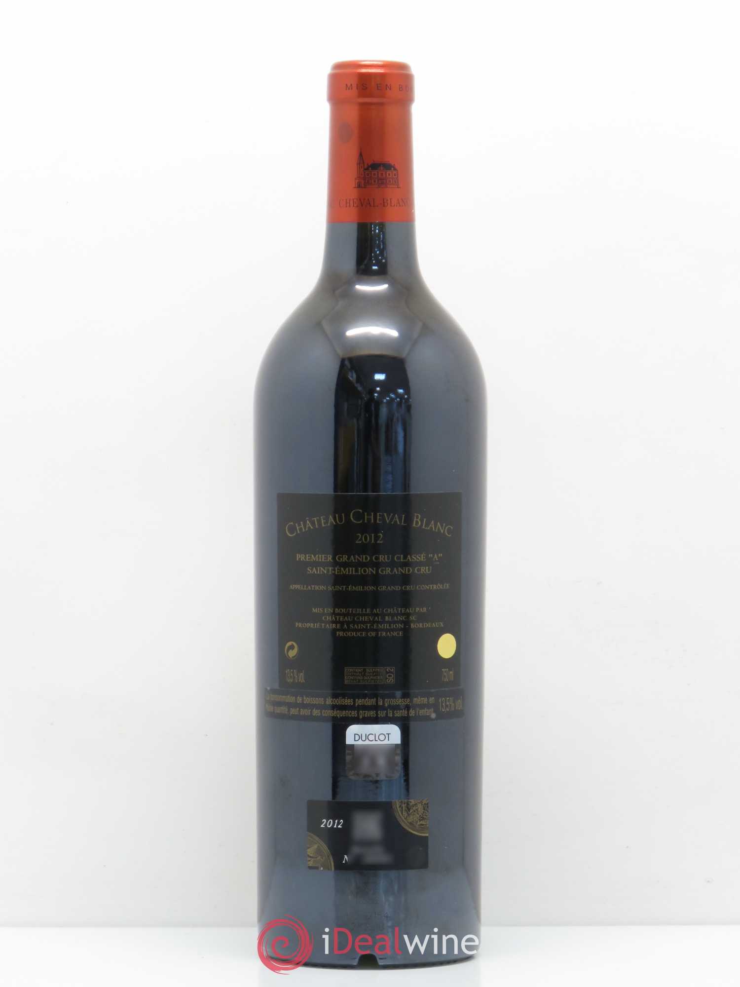 Château Cheval Blanc 1er Grand Cru Classé A 2012 - Lot de 1 bouteille - 1