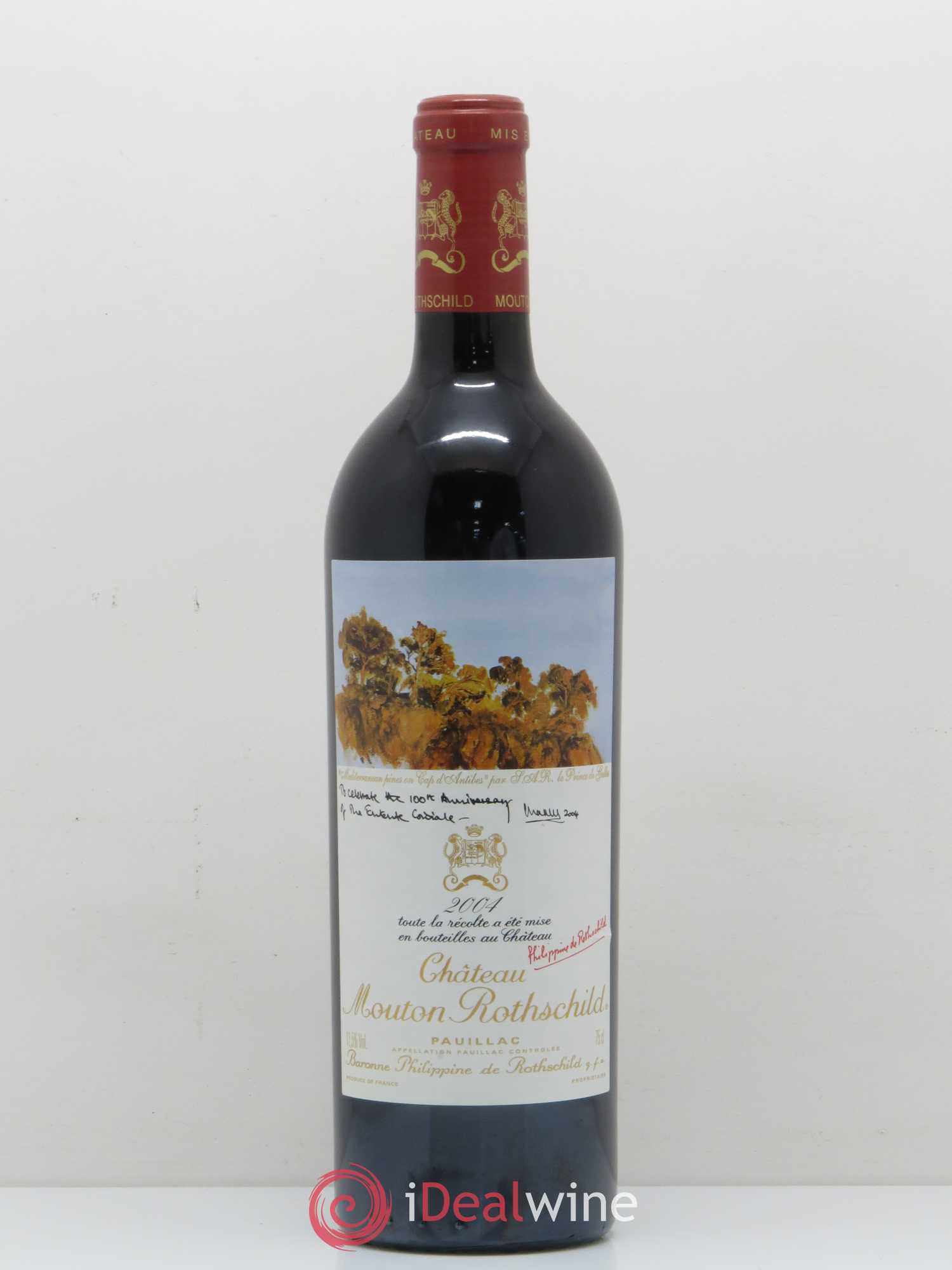Château Mouton Rothschild 1er Grand Cru Classé 2004 - Lot de 1 bouteille - 0