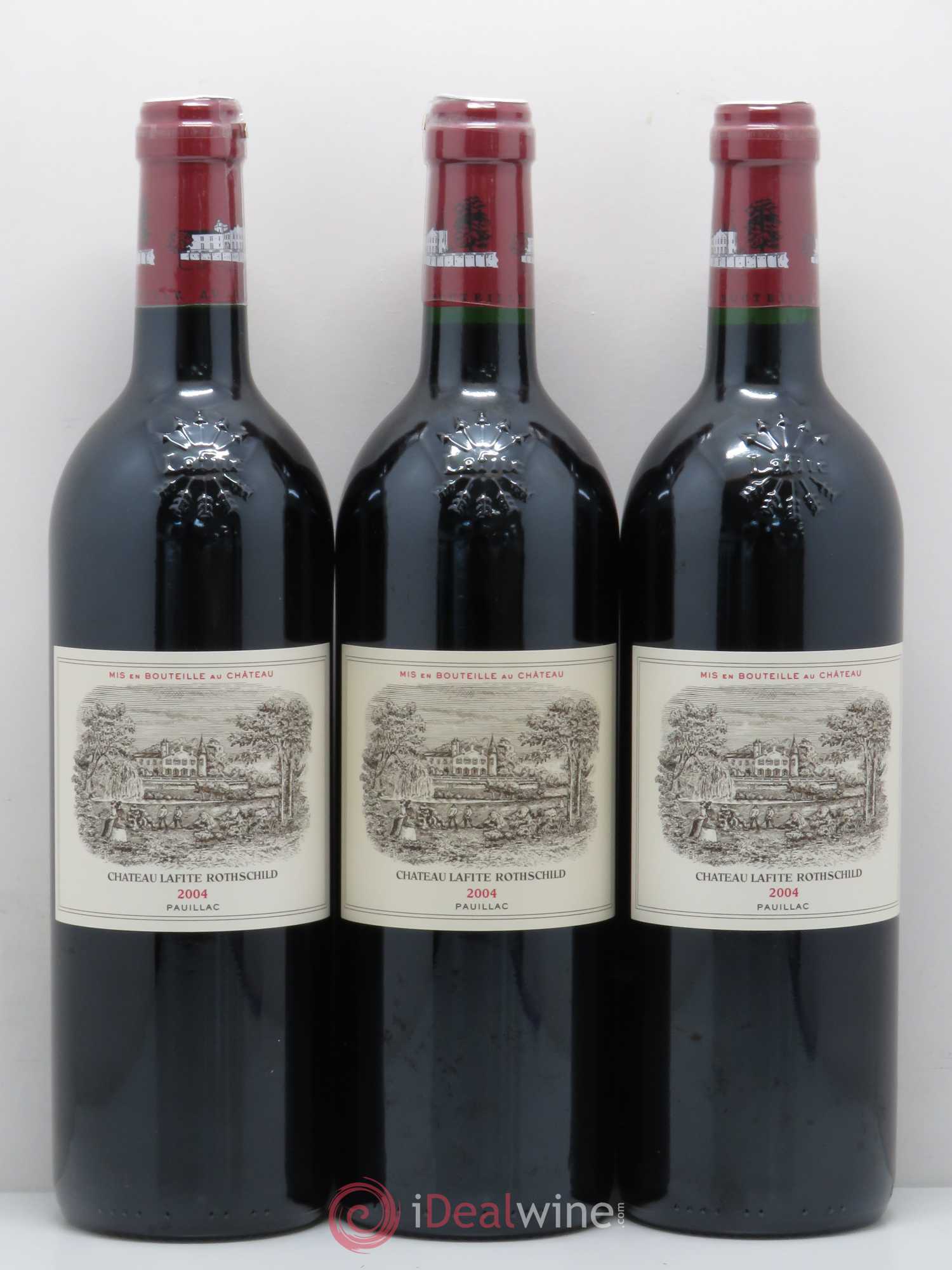 Château Lafite Rothschild 1er Grand Cru Classé 2004 - Lot de 3 bouteilles - 0