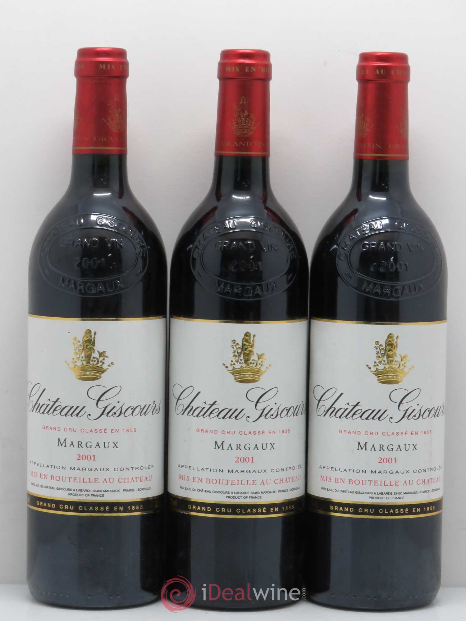Château Giscours 3ème Grand Cru Classé 2001 - Lot de 3 bouteilles - 0