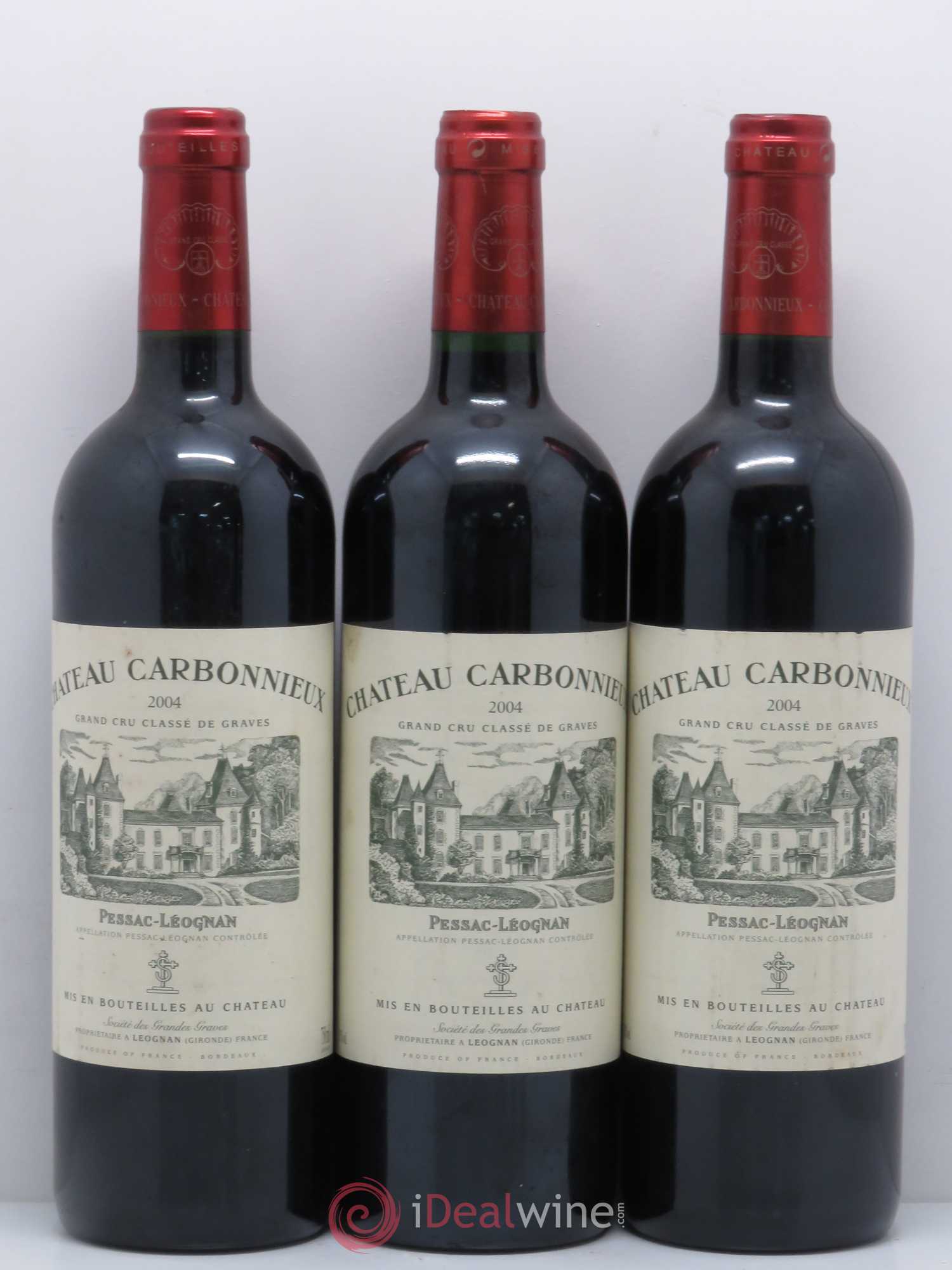 Château Carbonnieux Cru Classé de Graves 2004 - Lot de 3 bouteilles - 0