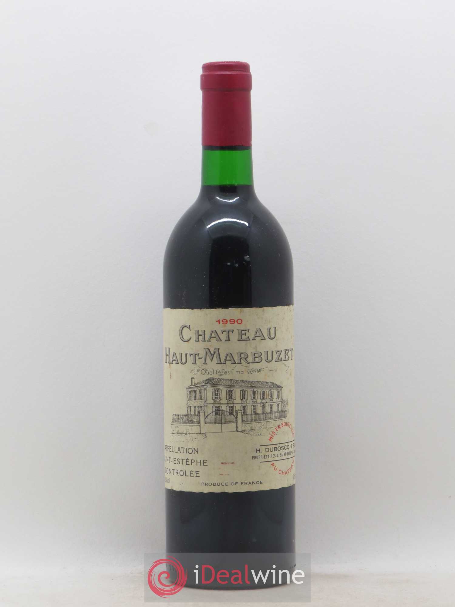 Château Haut Marbuzet 1990 - Lot de 1 bouteille - 0