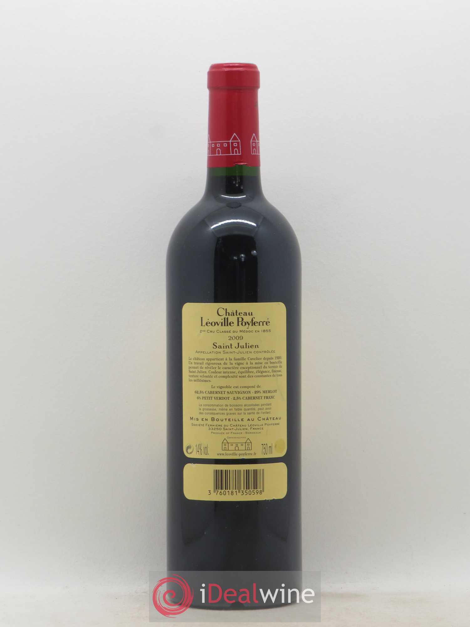 Château Léoville Poyferré 2ème Grand Cru Classé 2009 - Lot de 1 bouteille - 1