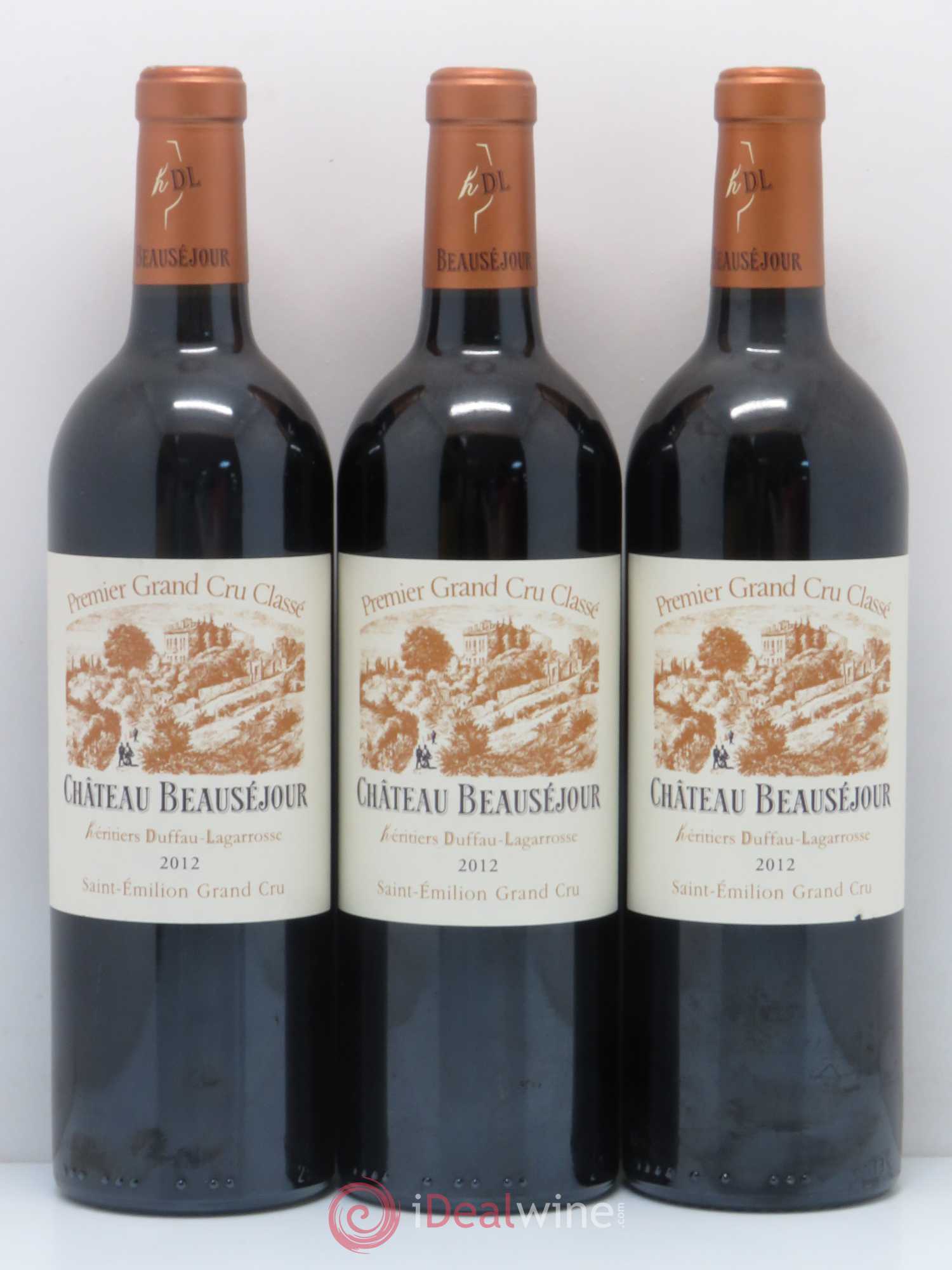 Château Beauséjour (Duffau-Lagarrosse) 1er Grand Cru Classé B 2012 - Lot de 3 bouteilles - 0