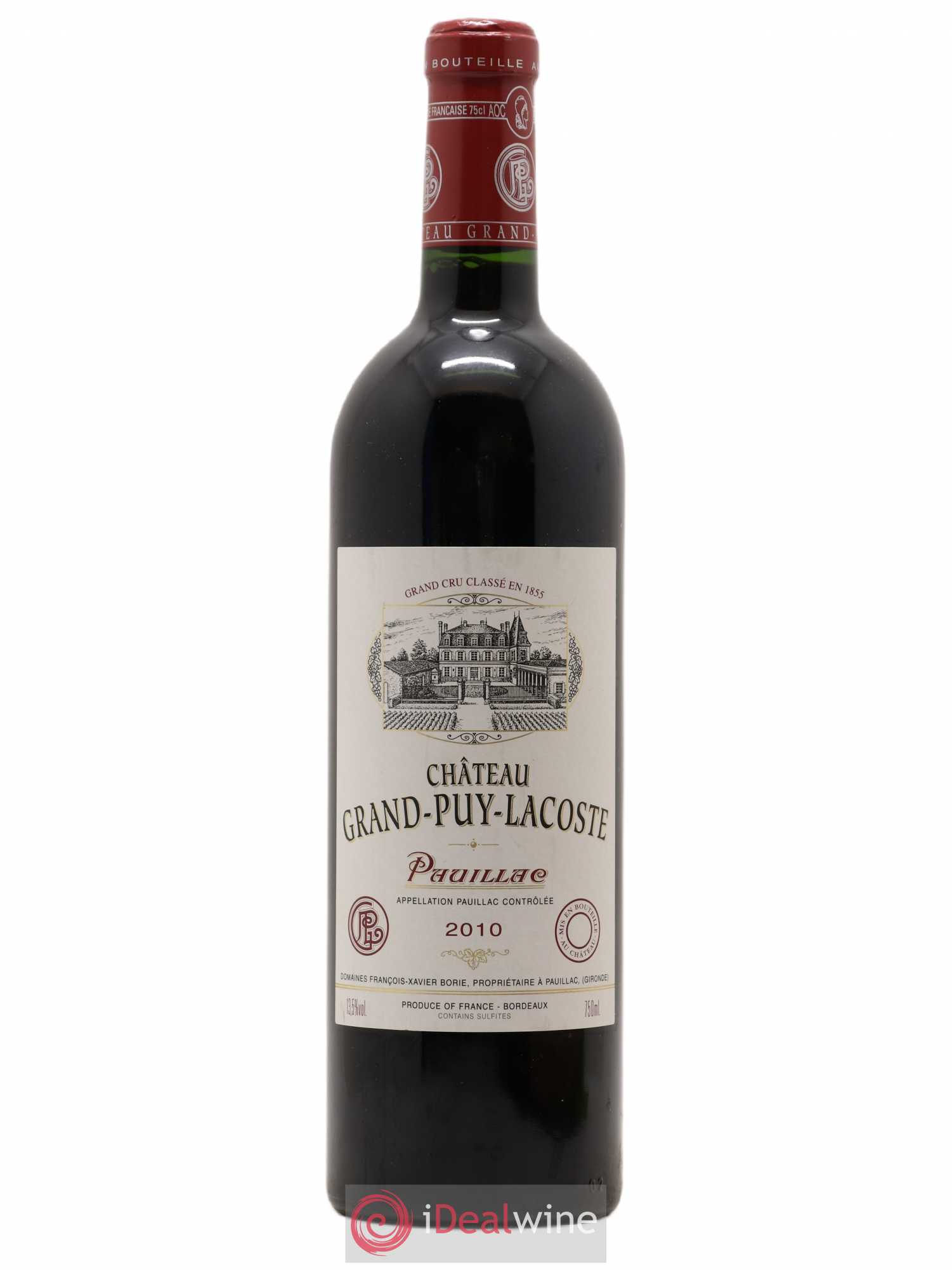 Château Grand Puy Lacoste 5ème Grand Cru Classé 2010 - Lot de 1 bouteille - 0
