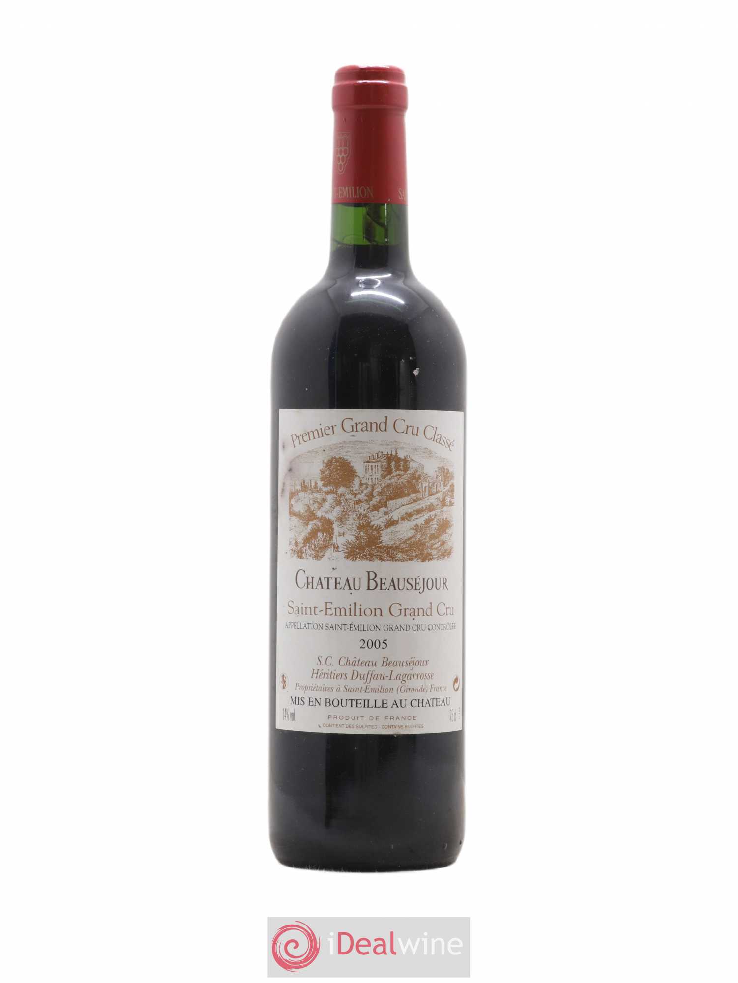Château Beauséjour (Duffau-Lagarrosse) 1er Grand Cru Classé B 2005 - Lot de 1 bouteille - 0
