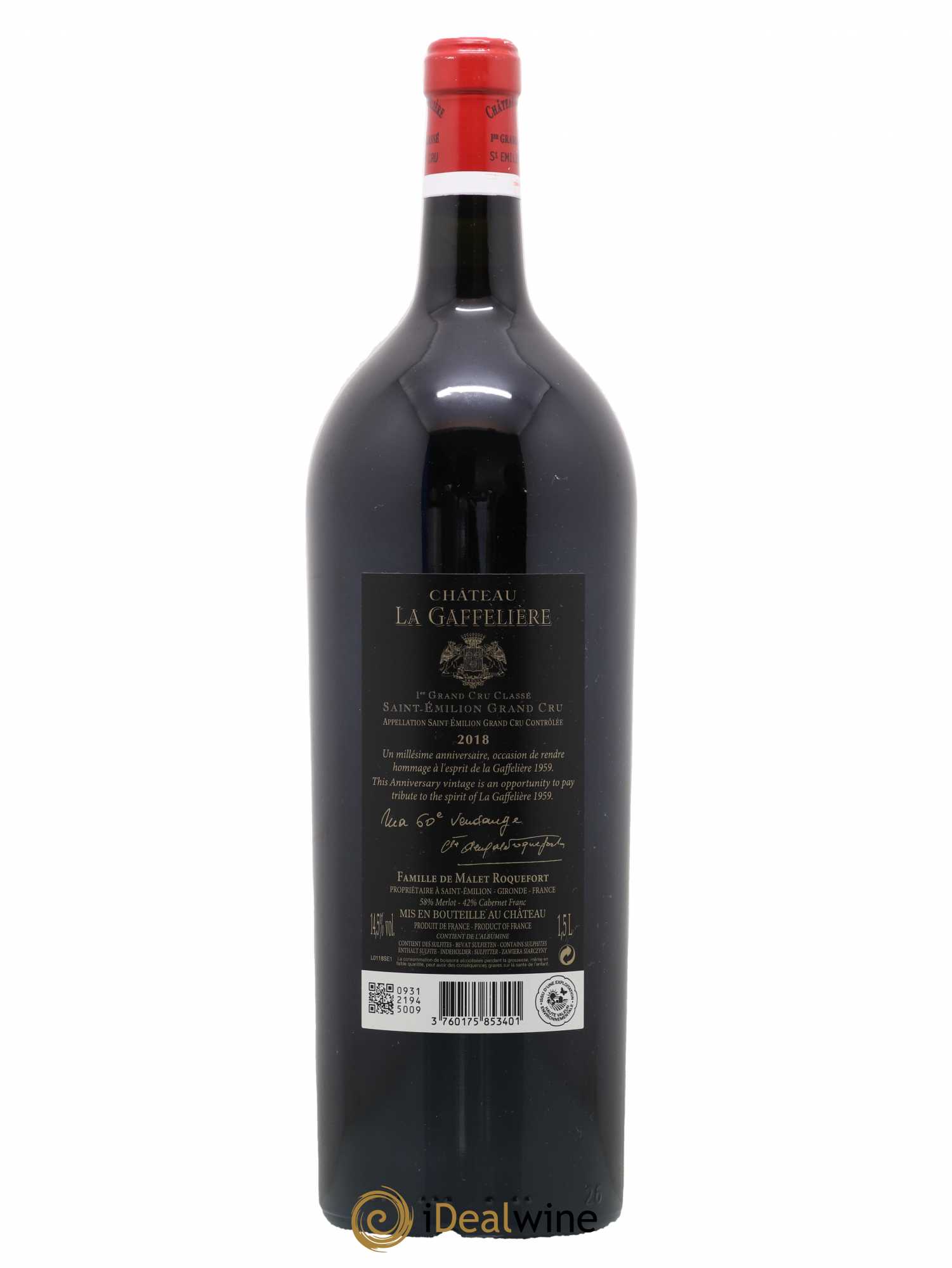 Château la Gaffelière 1er Grand Cru Classé B 2018 - Lot de 1 magnum - 1