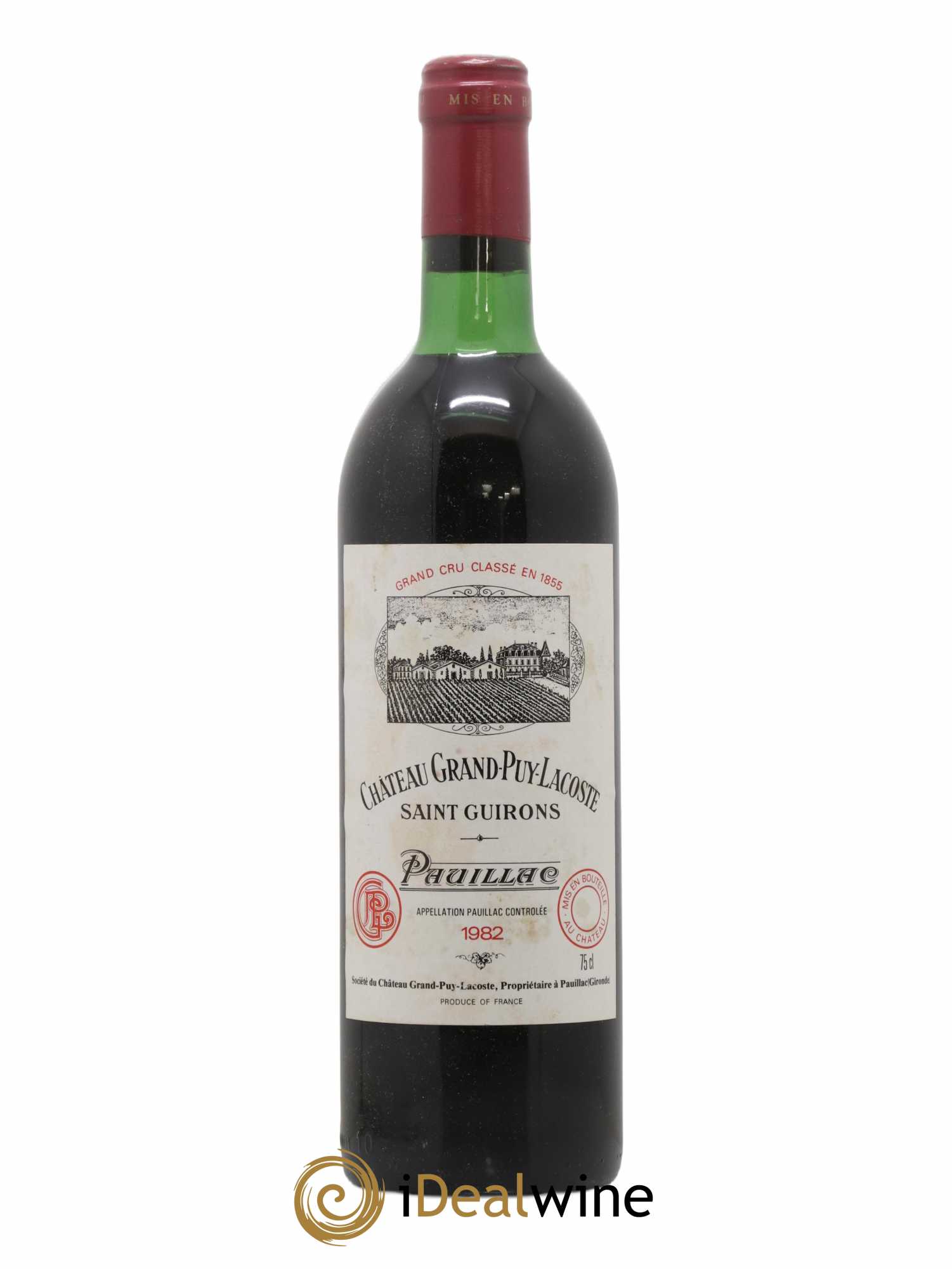Château Grand Puy Lacoste 5ème Grand Cru Classé 1982 - Lot de 1 bouteille - 0