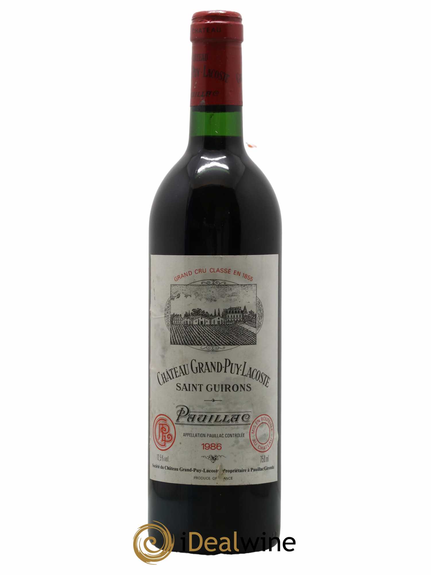 Château Grand Puy Lacoste 5ème Grand Cru Classé 1986 - Lot de 1 bouteille - 0