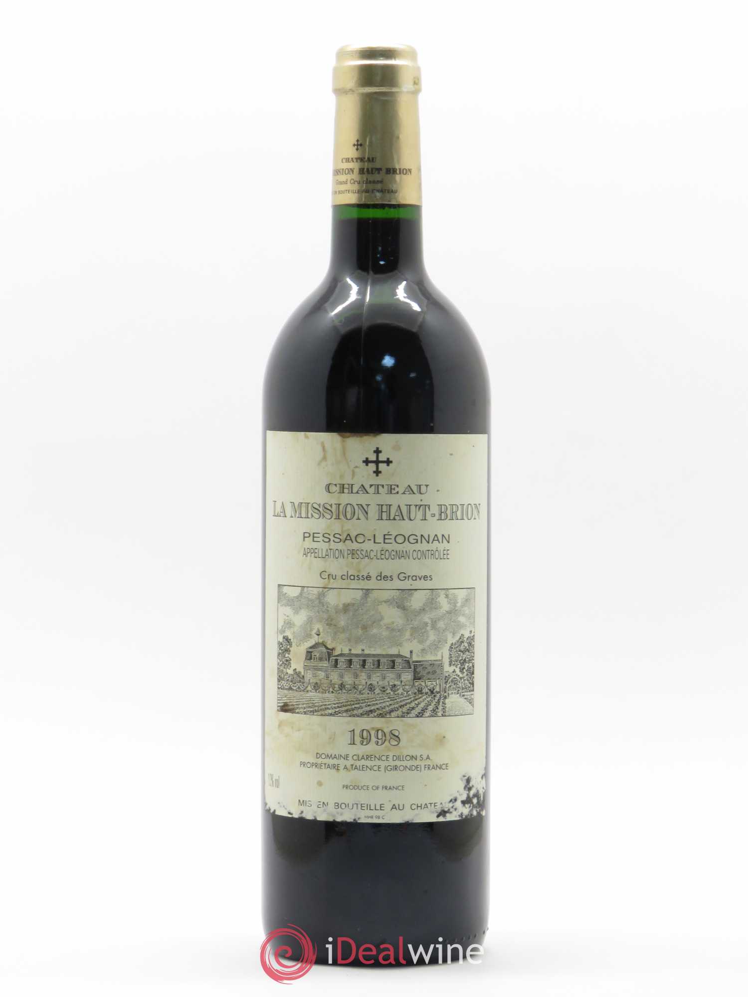 Château la Mission Haut-Brion Cru Classé de Graves 1998 - Lot de 1 bouteille - 0