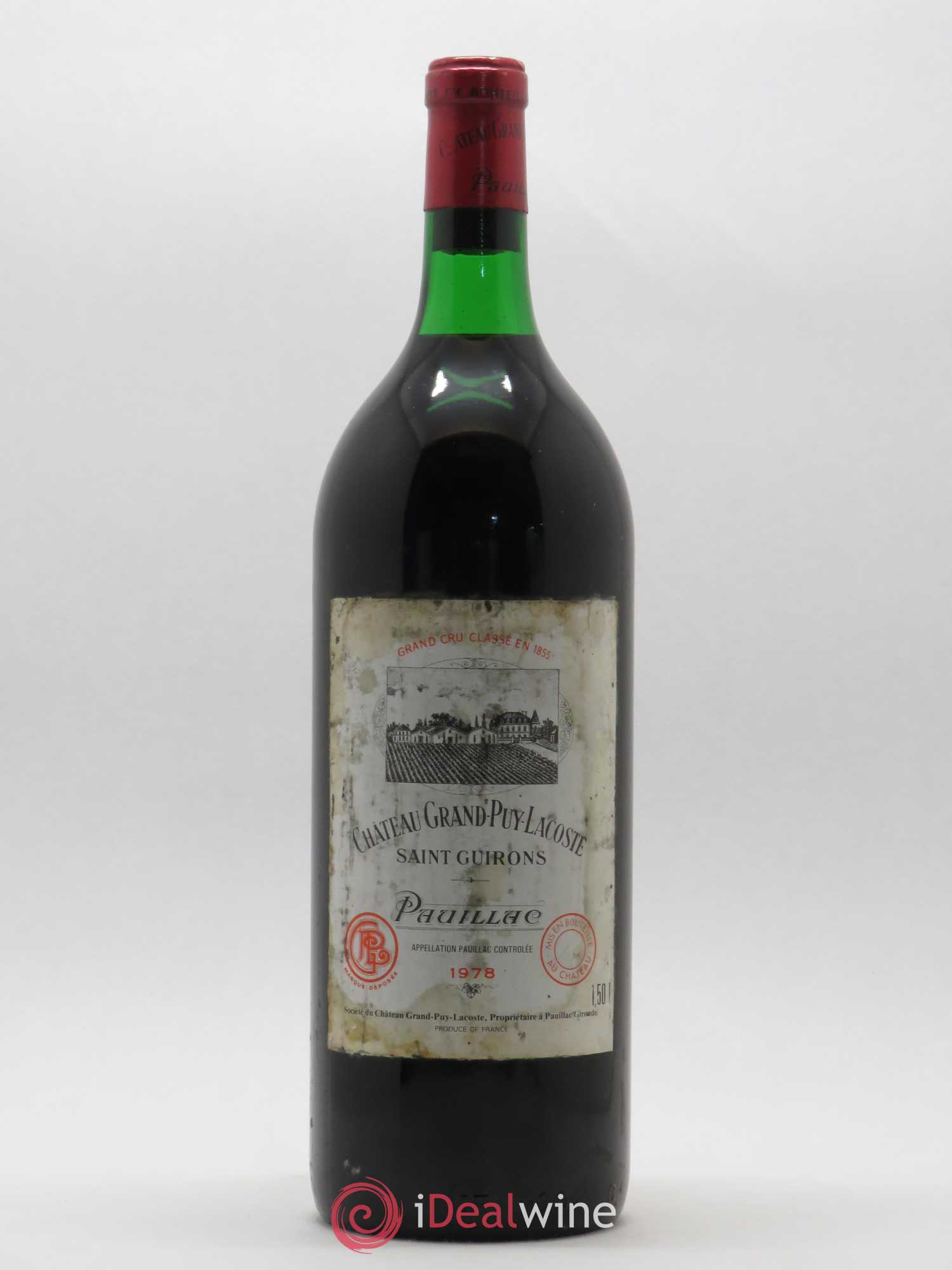 Château Grand Puy Lacoste 5ème Grand Cru Classé 1978 - Lot de 1 magnum - 0
