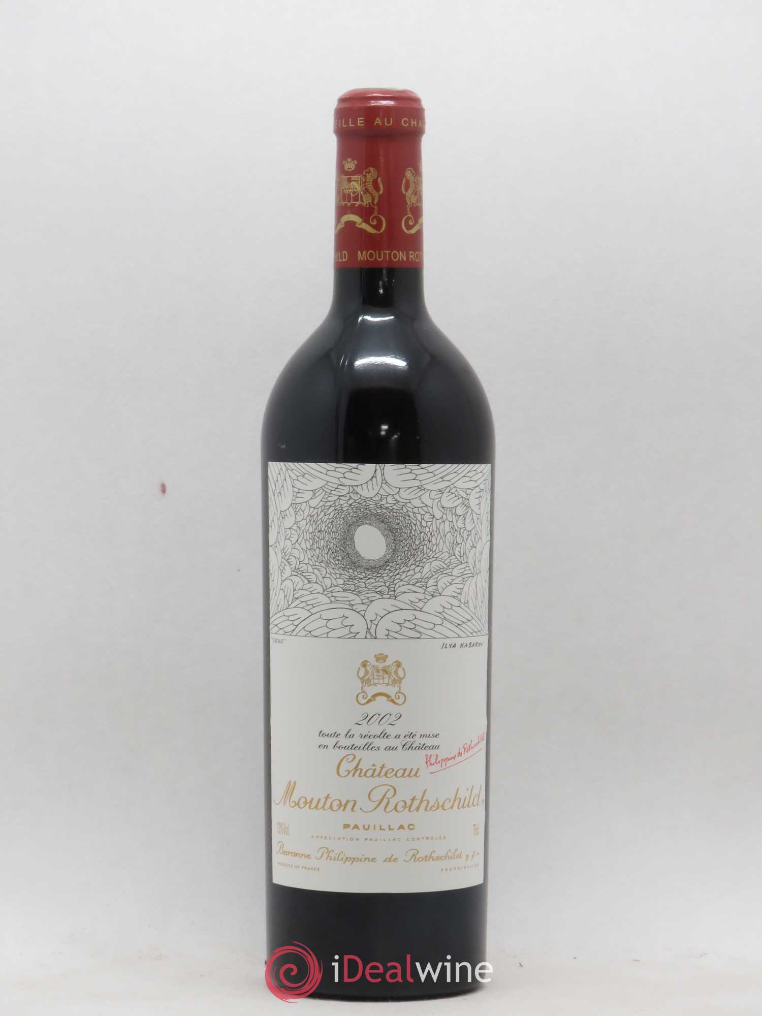 Château Mouton Rothschild 1er Grand Cru Classé 2002 - Lot de 1 bouteille - 0