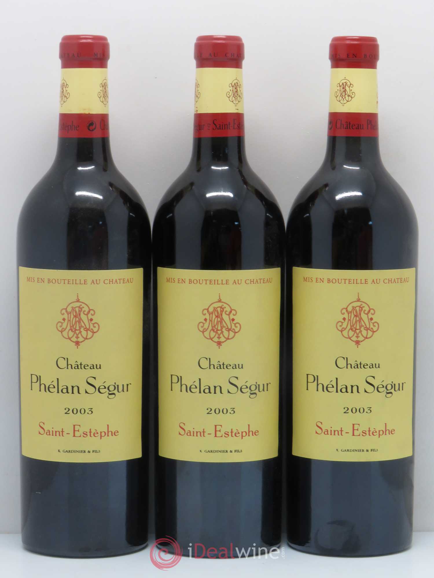 Château Phélan Ségur 2003 - Lot de 3 bouteilles - 0