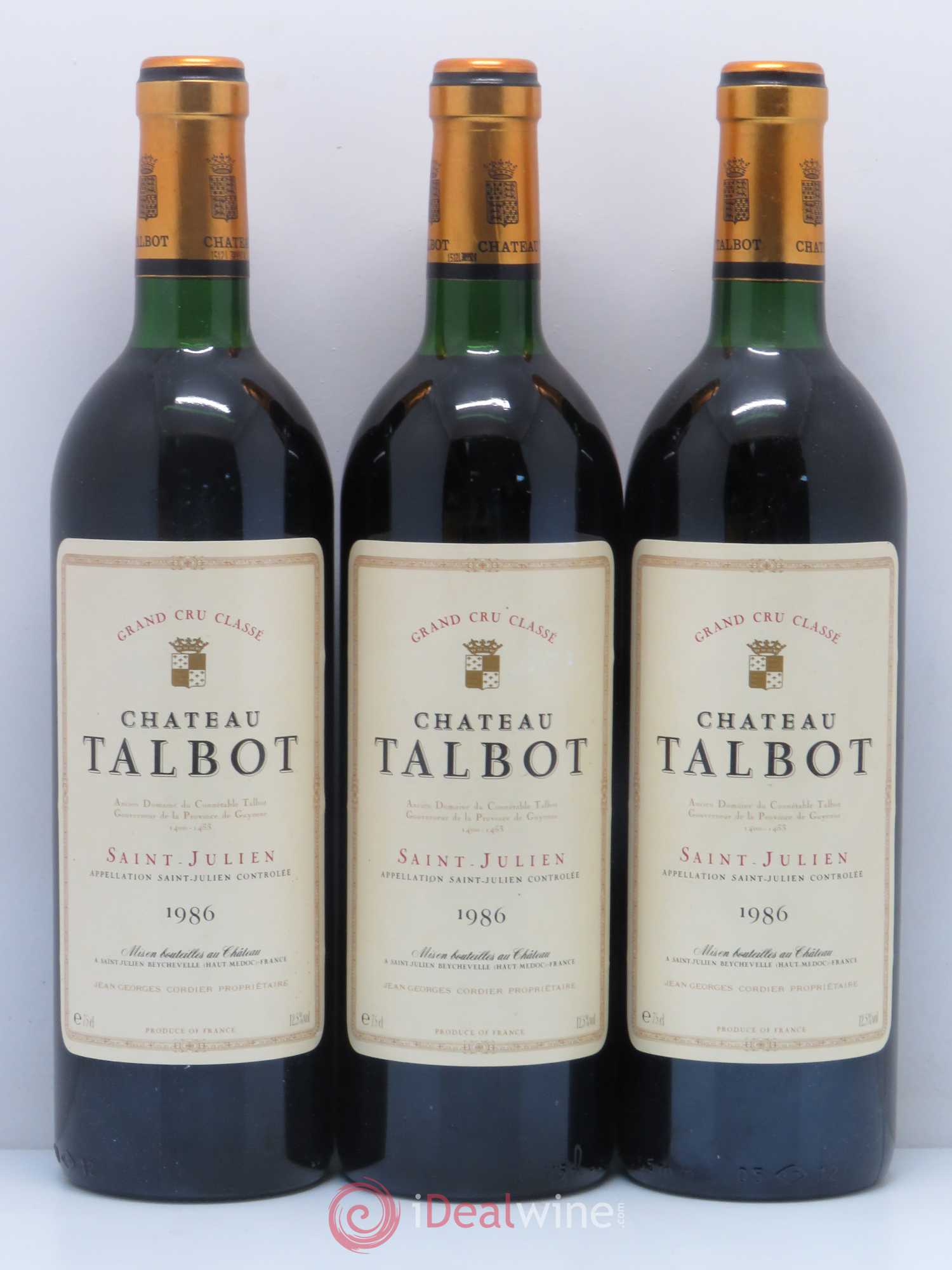 Château Talbot 4ème Grand Cru Classé 1986 - Lot de 6 bouteilles - 2